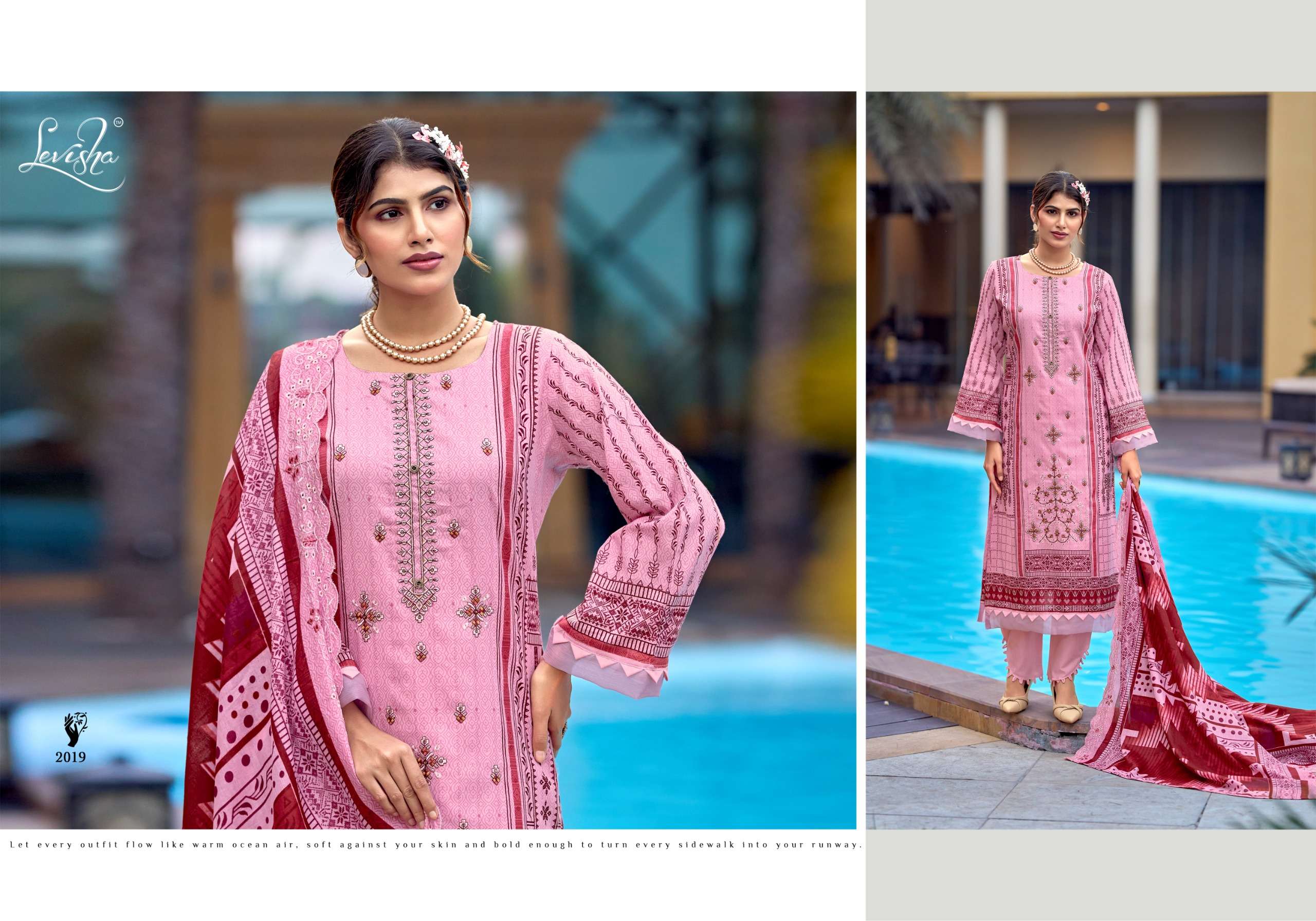 LEVISHA MADHUBALA VOL 15 LAWN COTTON DIGITAL PRINT WITH FANCY EMBROIDERY WORK SUIT