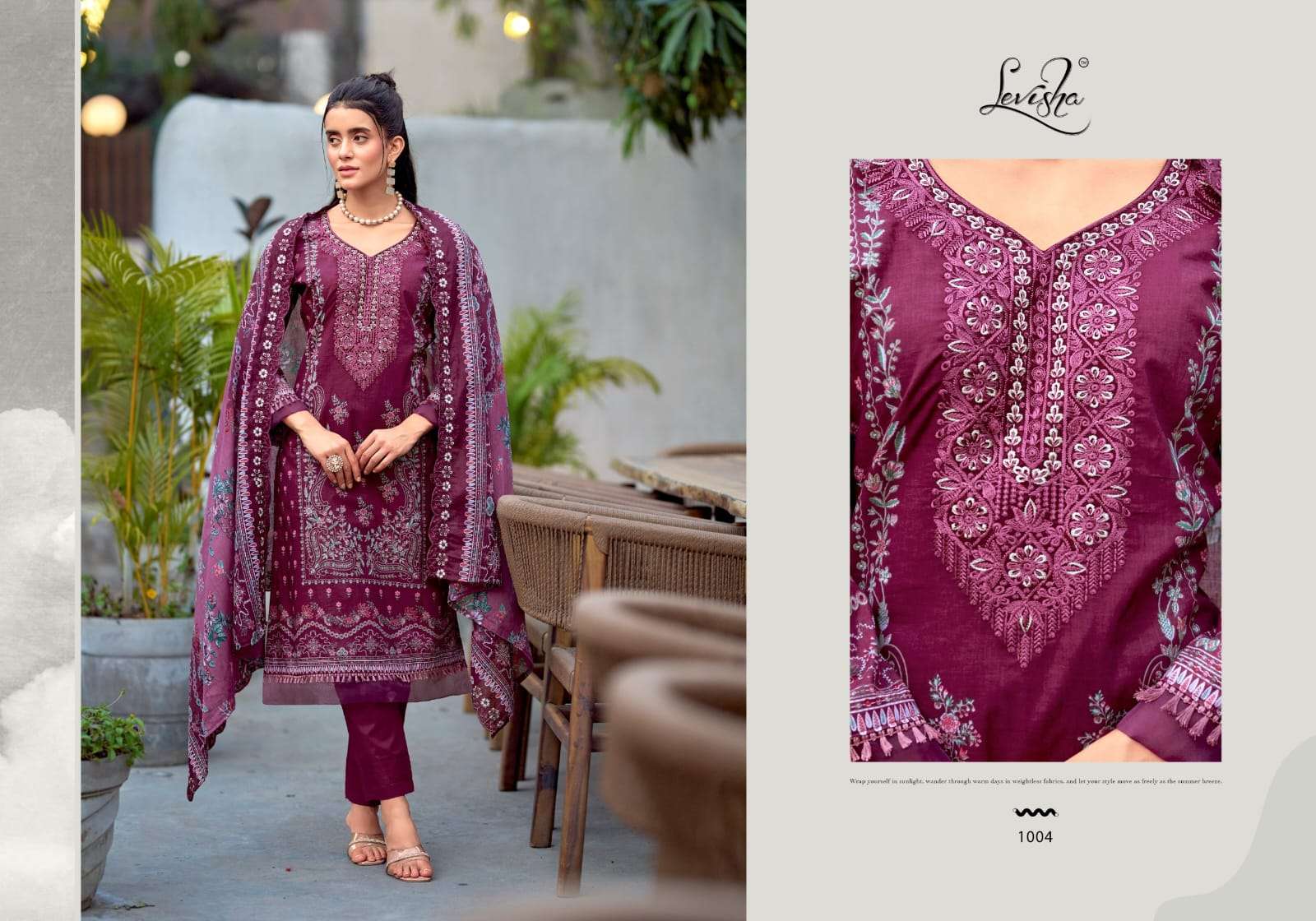 LEVISHA NEEDAL WONDER NX VOL 2 LAWN COTTON DIGITAL PRINT WITH FANCY WORK SUIT