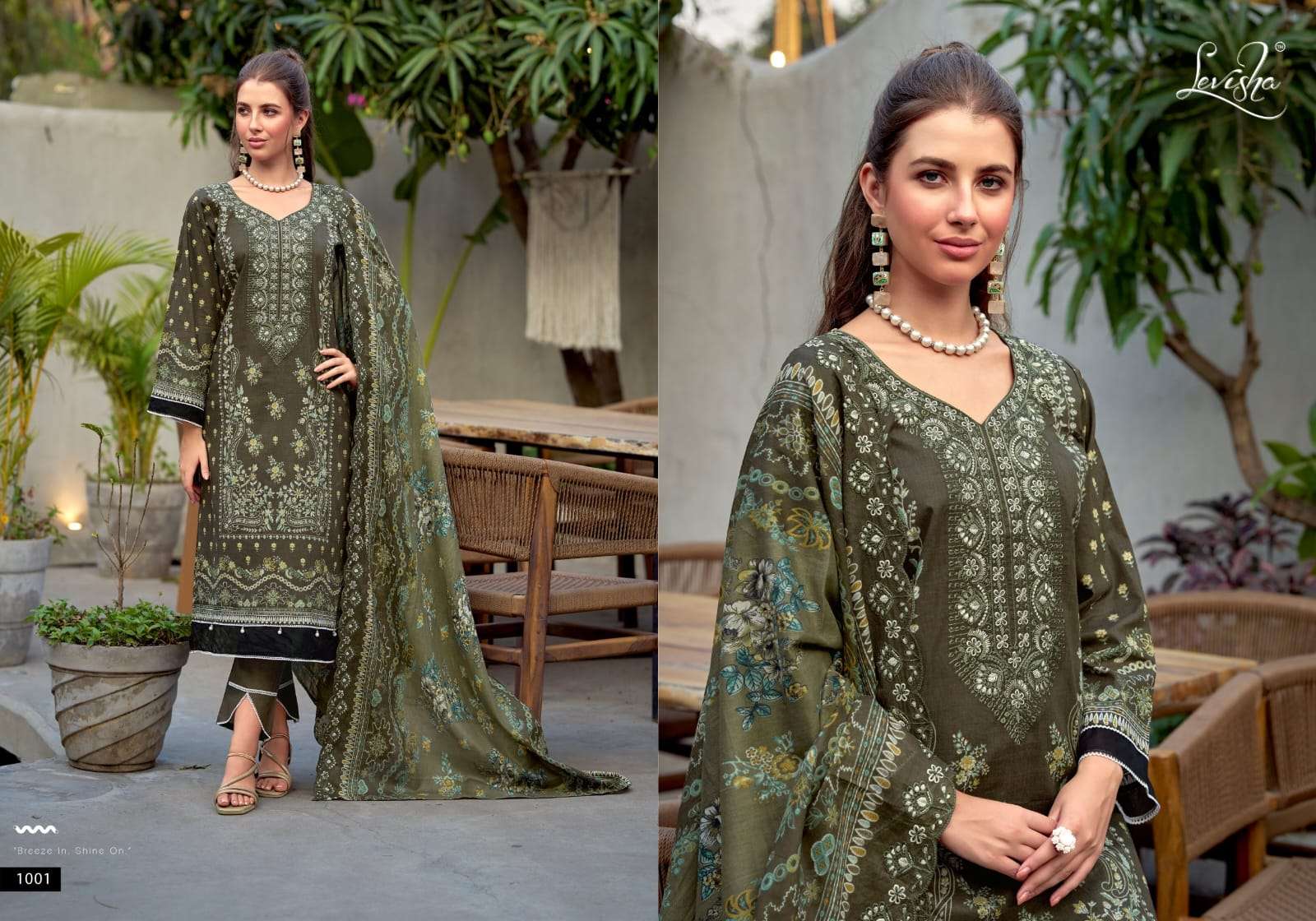 LEVISHA NEEDAL WONDER NX VOL 2 LAWN COTTON DIGITAL PRINT WITH FANCY WORK SUIT