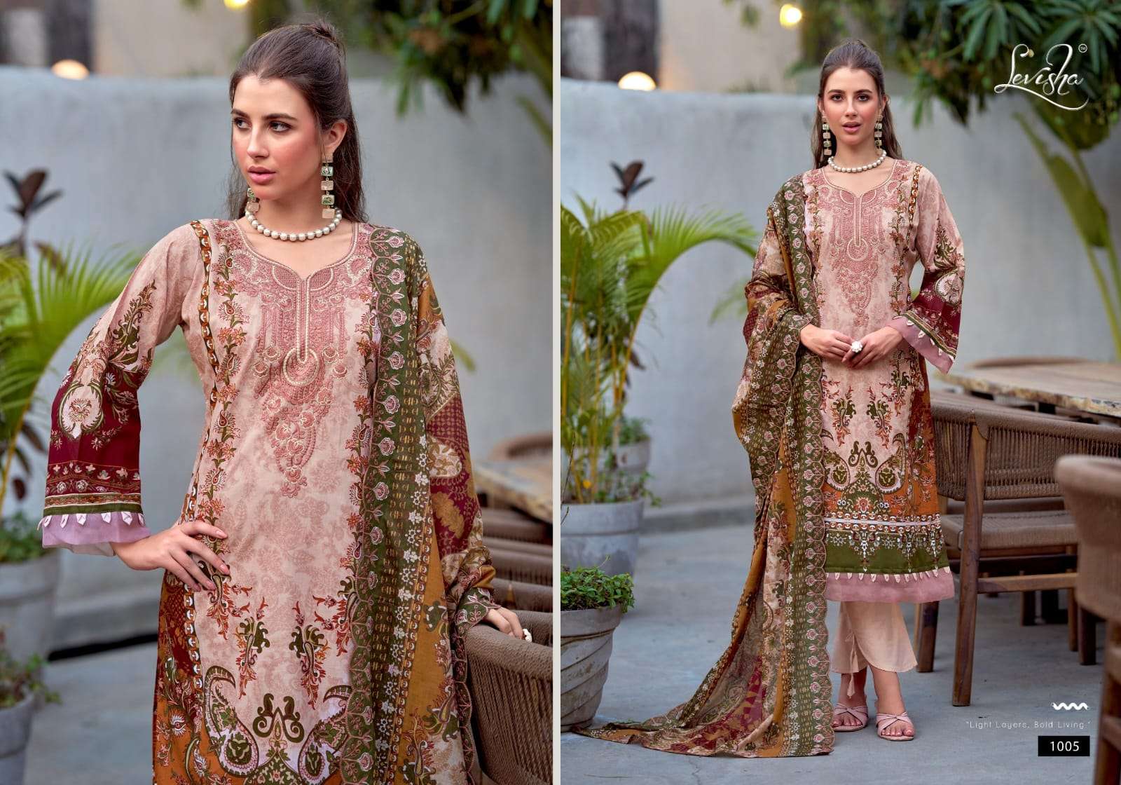 LEVISHA NEEDAL WONDER NX VOL 2 LAWN COTTON DIGITAL PRINT WITH FANCY WORK SUIT