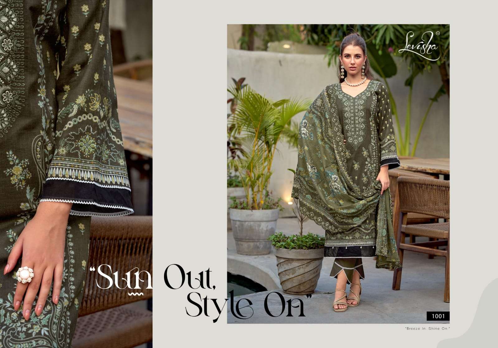 LEVISHA NEEDAL WONDER NX VOL 2 LAWN COTTON DIGITAL PRINT WITH FANCY WORK SUIT