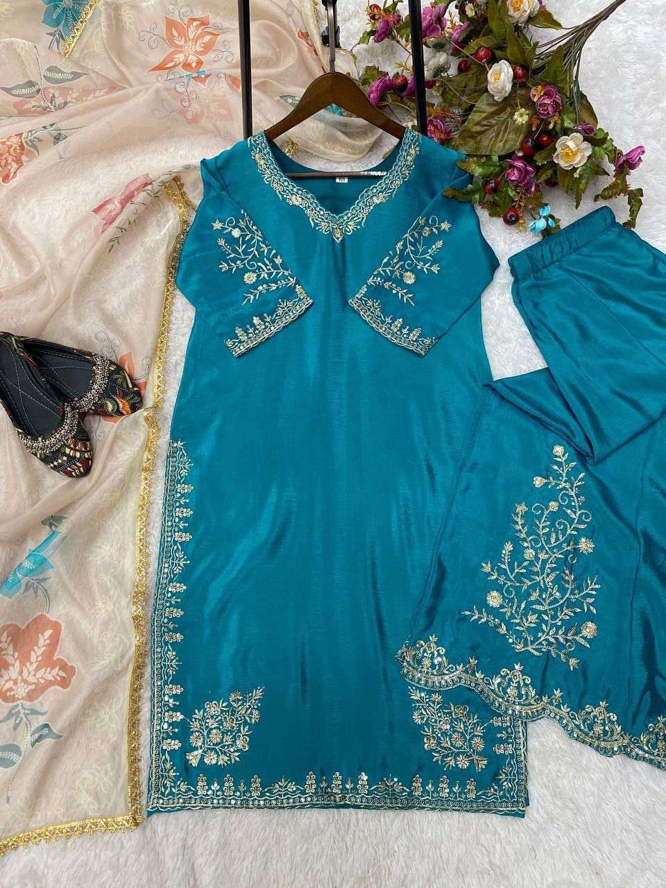 LG 1872 CHINON WITH SEQUANCE EMBROIDERY WORK GHARARA SUIT