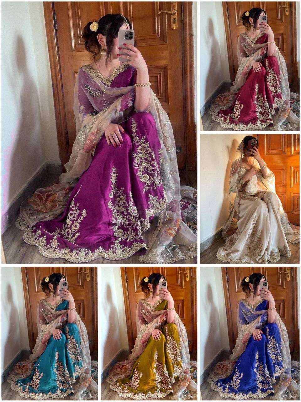LG 1872 CHINON WITH SEQUANCE EMBROIDERY WORK GHARARA SUIT