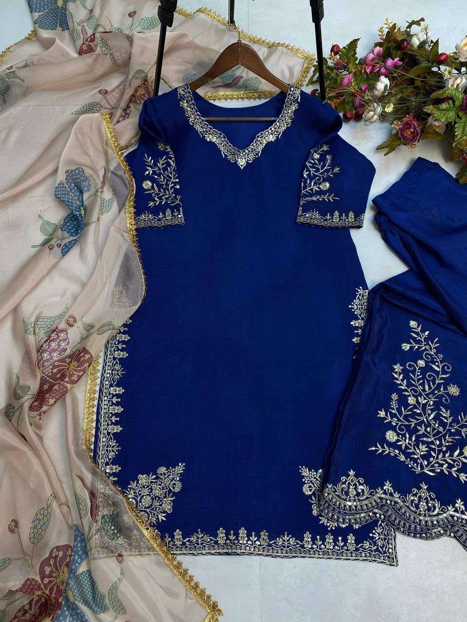 LG 1872 CHINON WITH SEQUANCE EMBROIDERY WORK GHARARA SUIT