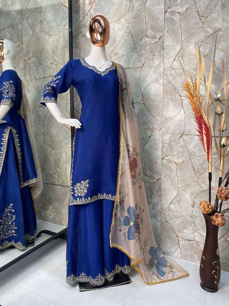 LG 1872 CHINON WITH SEQUANCE EMBROIDERY WORK GHARARA SUIT