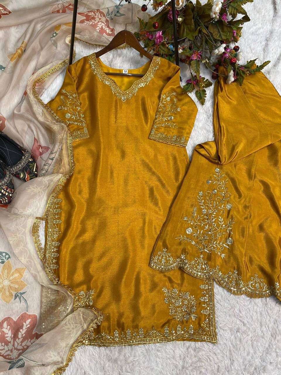 LG 1872 CHINON WITH SEQUANCE EMBROIDERY WORK GHARARA SUIT