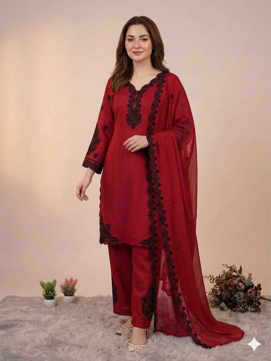 LG 2079 COTTON FANCY EMBROIDERY WORK LADIES PAKISTANI STYLE SUIT