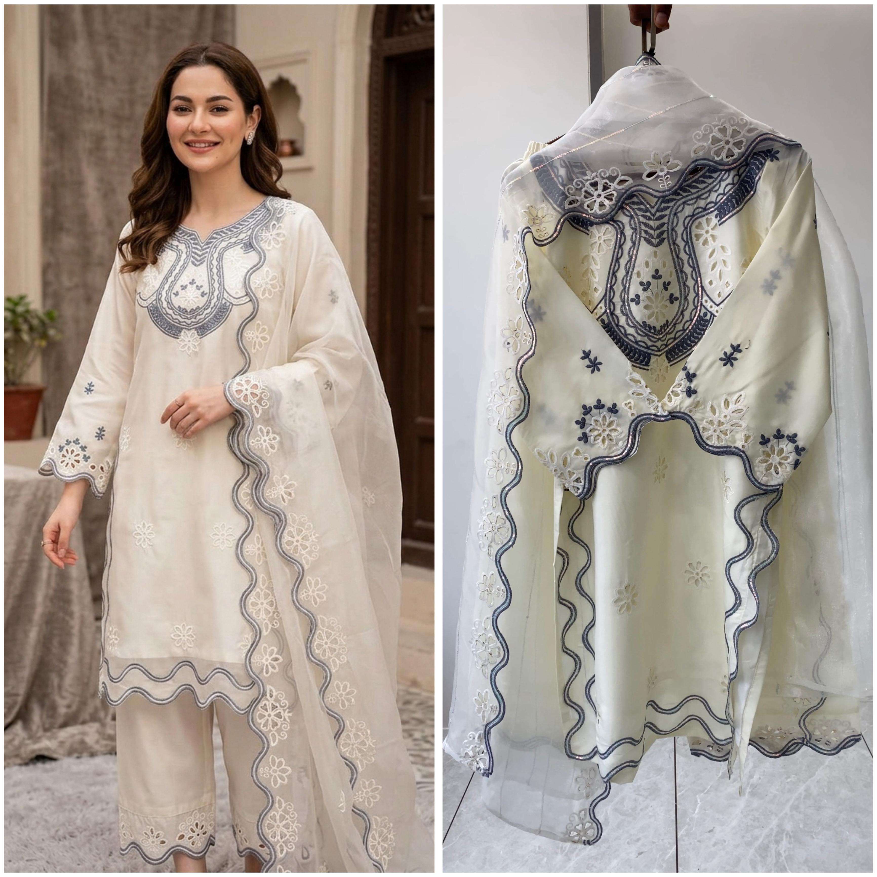 LG 2081 SILK PAKISTANI STYLE DESIGNER LOOK PARTY WEAR LADIES SUIT