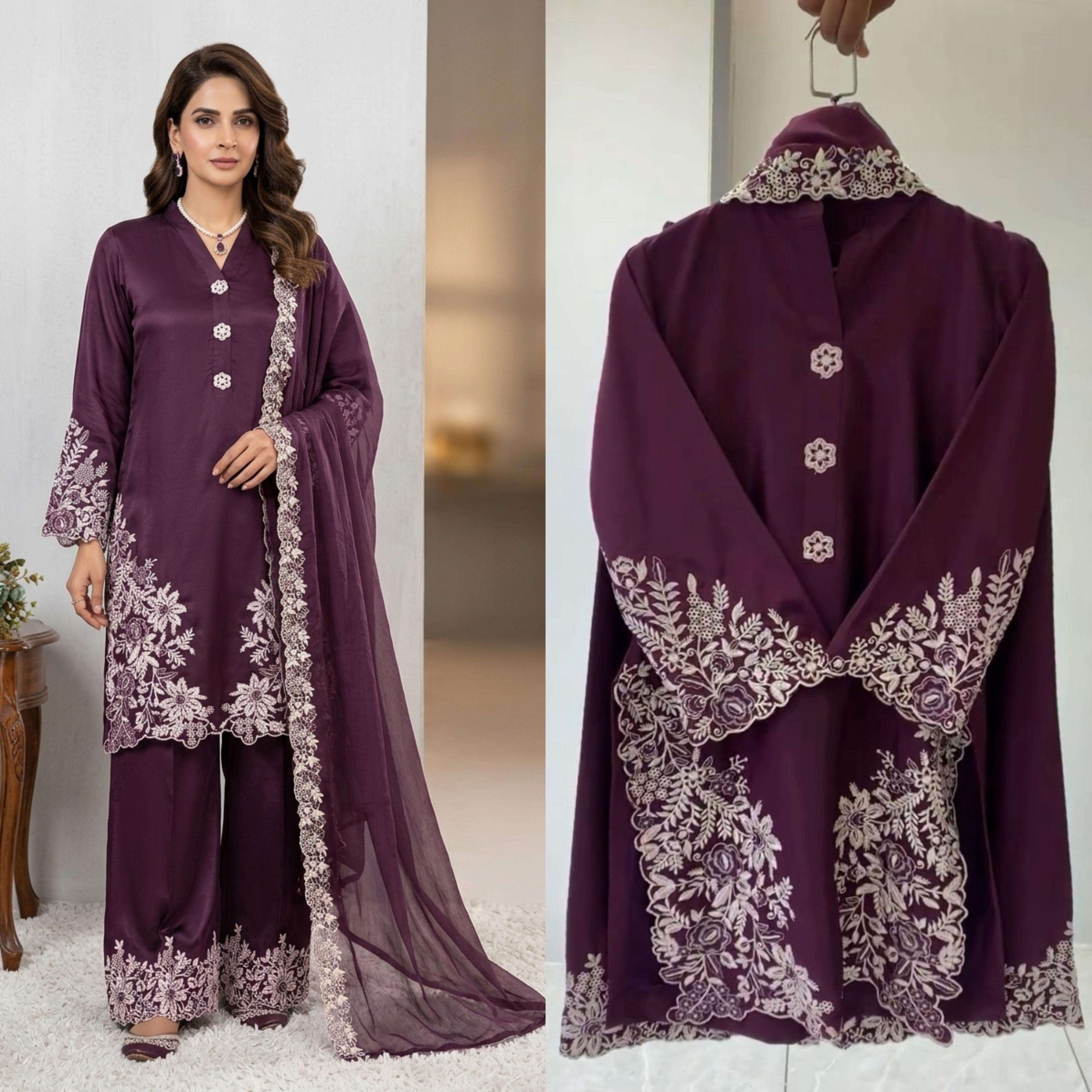 LG 2083 SILK EMBROIDERY WORK PAKISTANI STYLE SUIT