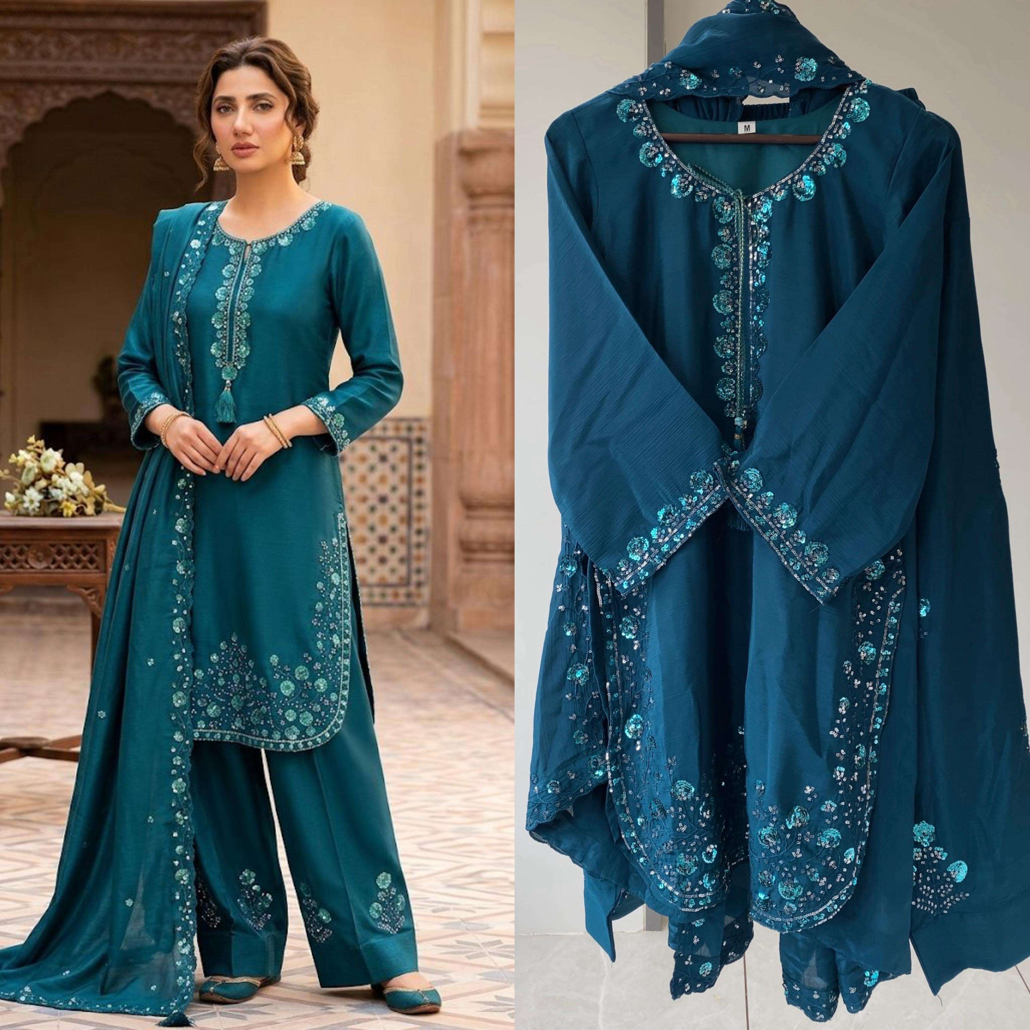 LG 2084 CHINON SEQUENCE EMBROIDERY DESIGNER WORK PARTY WEAR LADIES SUIT