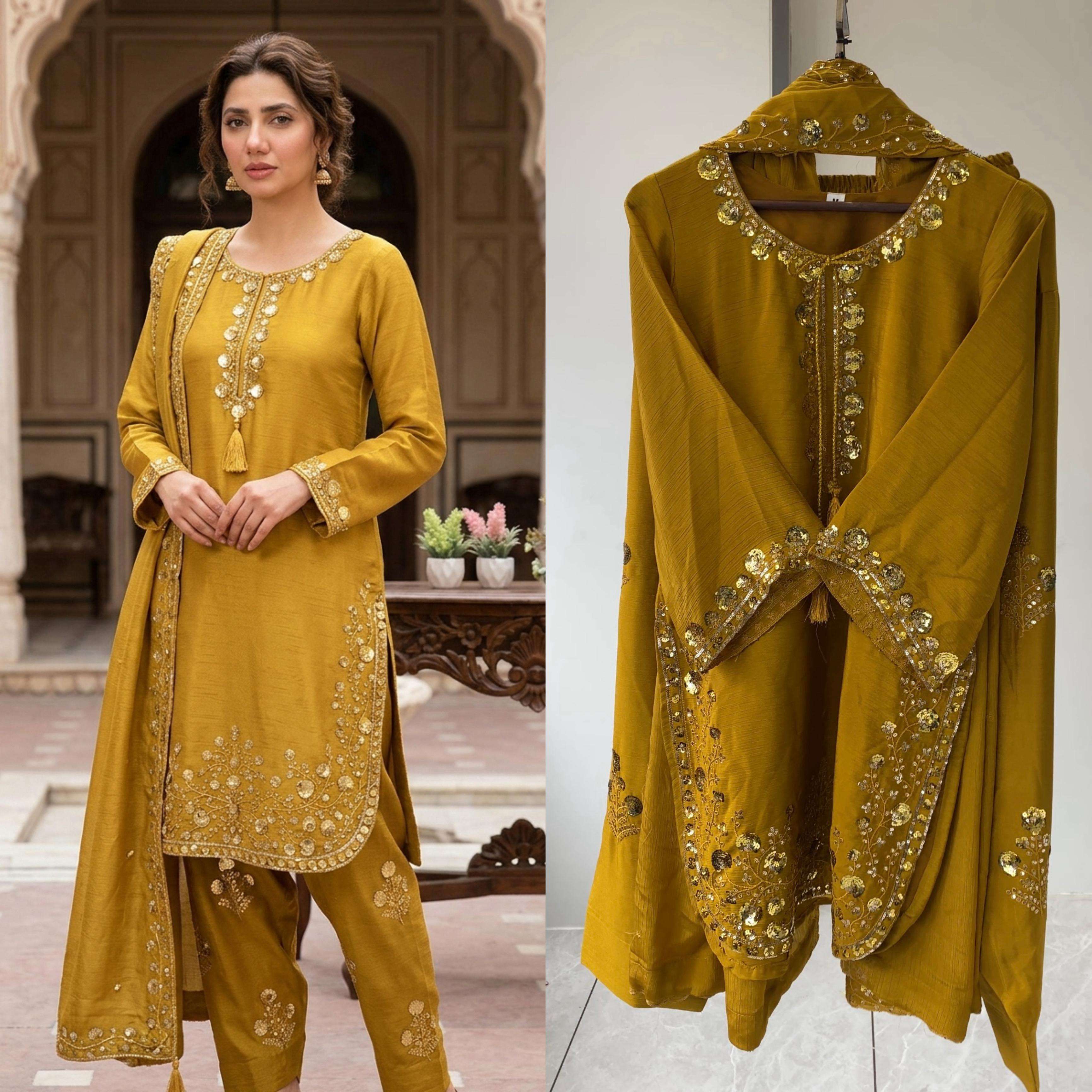 LG 2084 CHINON SEQUENCE EMBROIDERY DESIGNER WORK PARTY WEAR LADIES SUIT