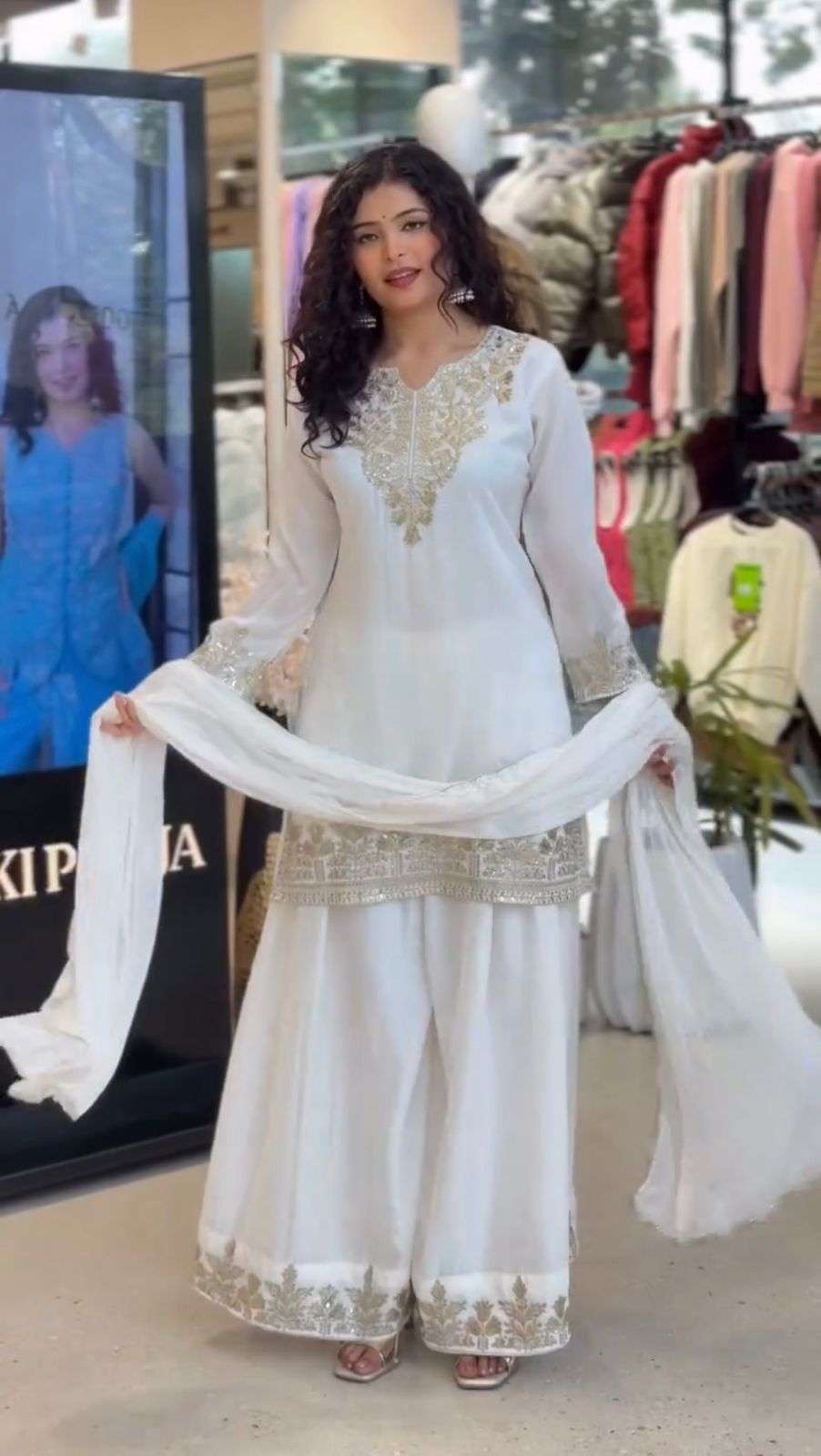 LG 2087 SILK SEQUENCE HEAVY EMBROIDERY DESIGNER WORK PARTY WEAR LADIES SUIT