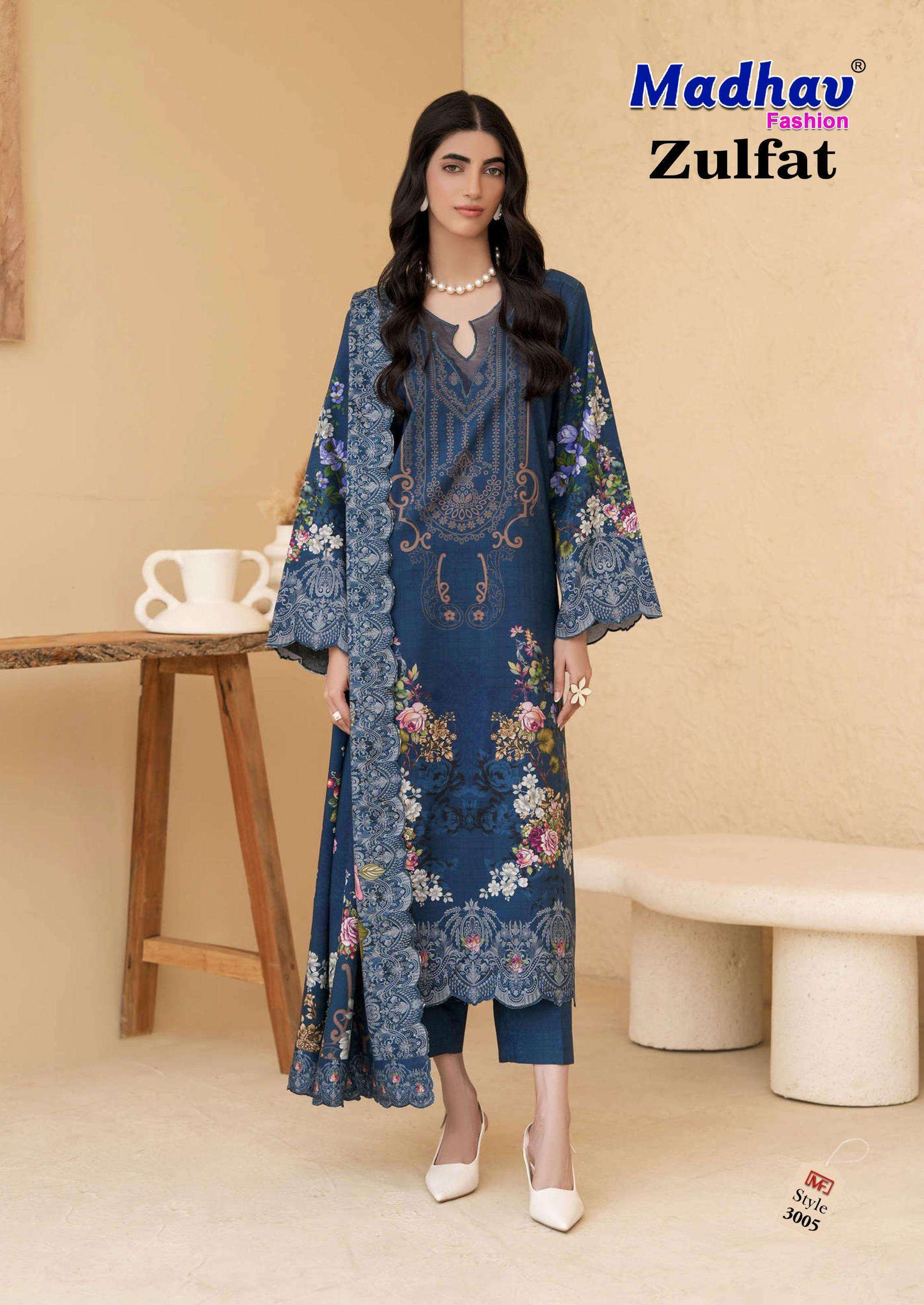 MADHAV FASHION ZULFAT VOL 3 LAWN COTTON DIGITAL PRINTS SALWAR SUIT
