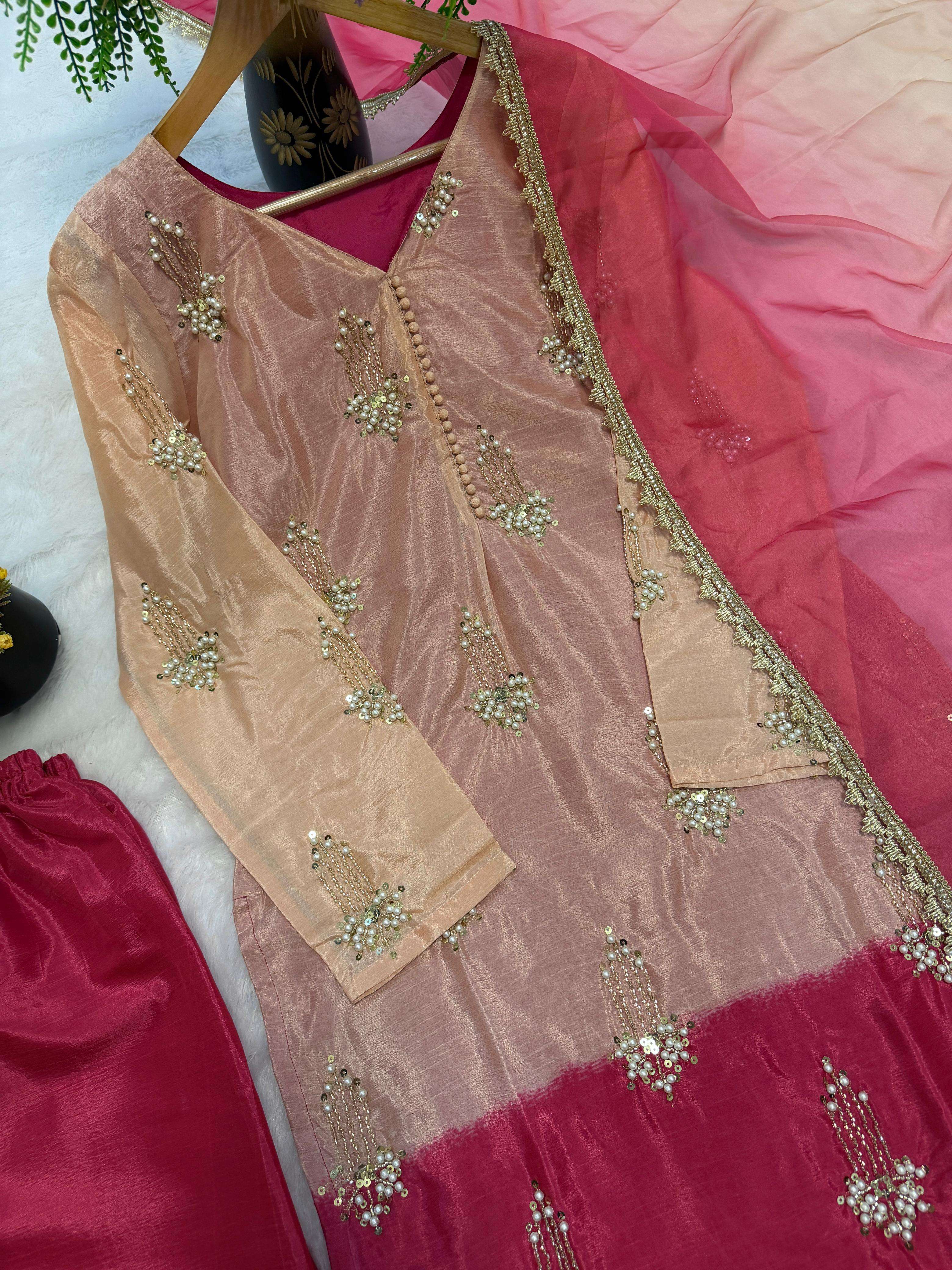 MC 2039 SHADED FABRIC BEAUTIFUL DESIGNER LOOK LADIES SUIT