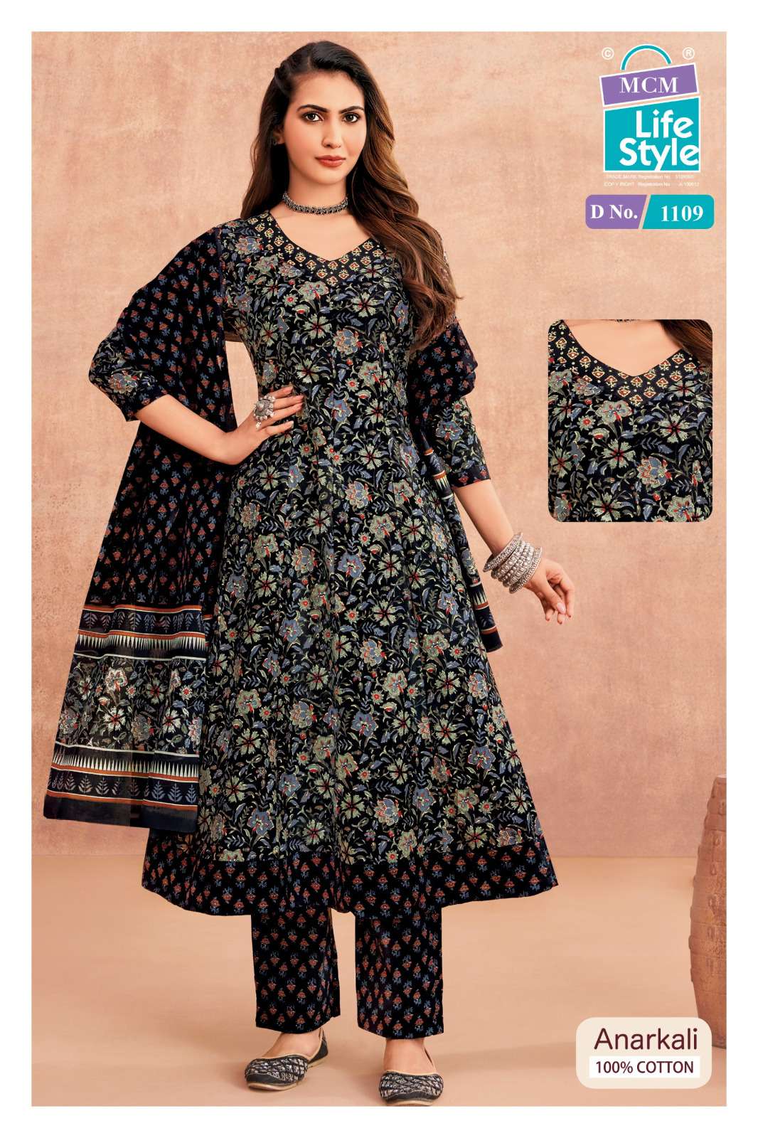 MCM LIFESTYLE ANARKALI VOL 11 COTTON PRINT FANCY LADIES READY MADE SUIT