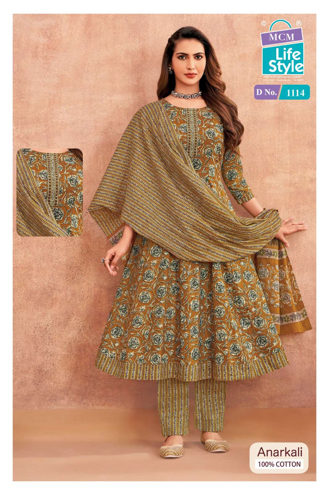 MCM LIFESTYLE ANARKALI VOL 11 COTTON PRINT FANCY LADIES READY MADE SUIT