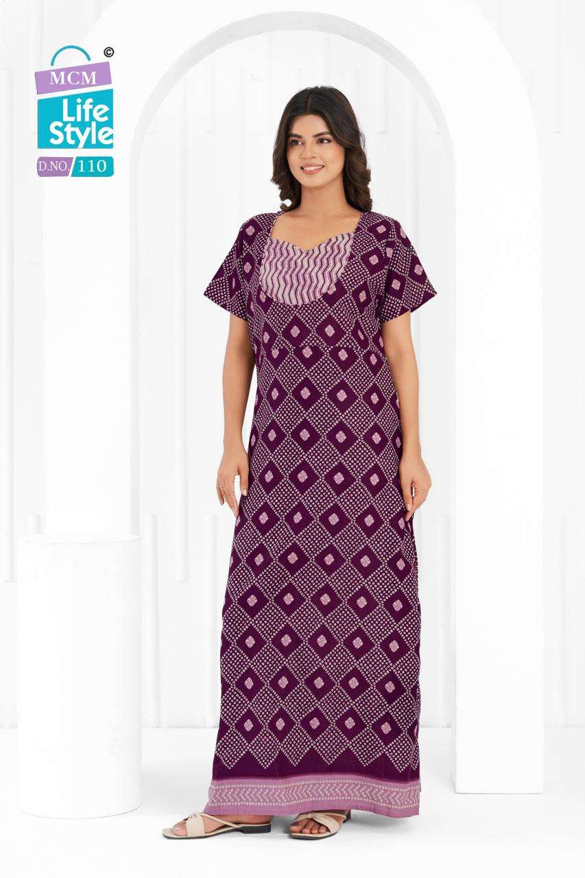 MCM LIFESTYLE NIGHTY COLLECTION COTTON PRINTED NIGHT WEAR COLLECTION 