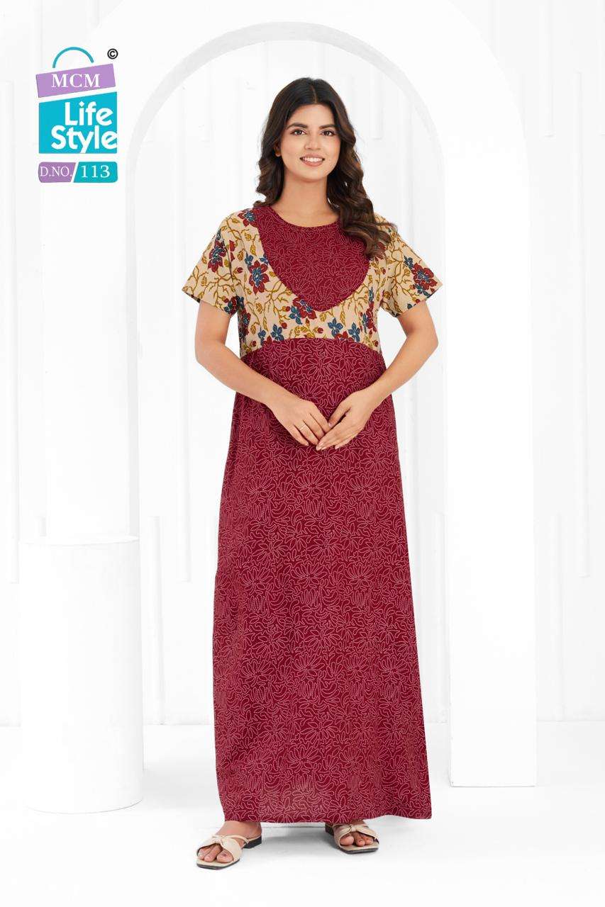 MCM LIFESTYLE NIGHTY COLLECTION COTTON PRINTED NIGHT WEAR COLLECTION 
