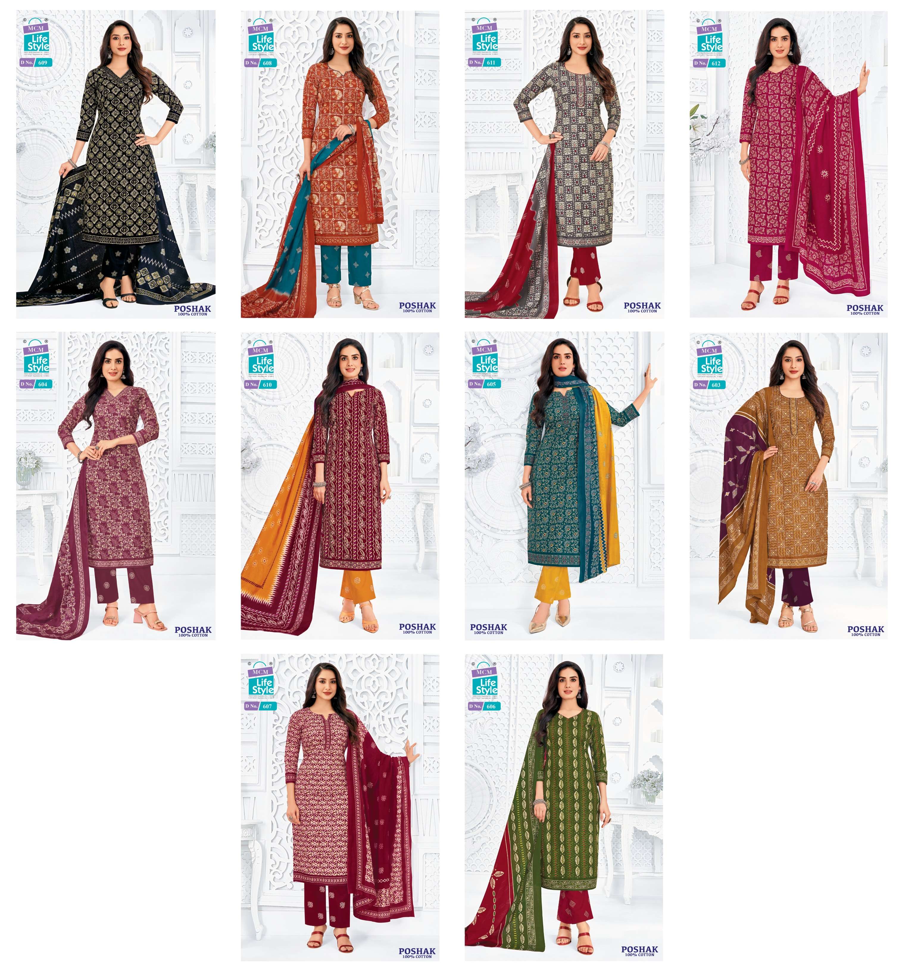 MCM LIFESTYLE POSHAK VOL 6 COTTON BATIK PRINT LADIES READY MADE SUIT