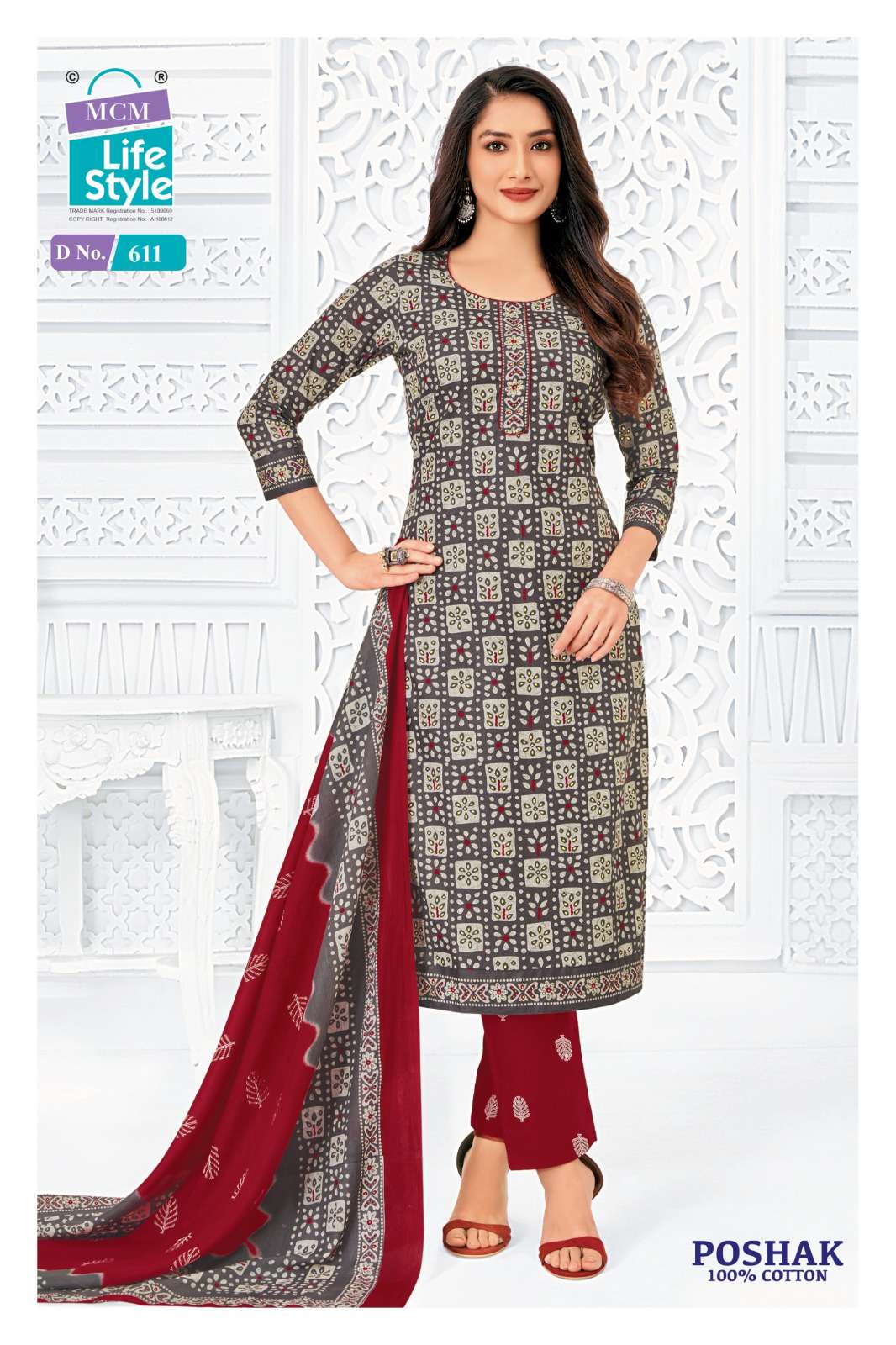 MCM LIFESTYLE POSHAK VOL 6 COTTON BATIK PRINT LADIES READY MADE SUIT