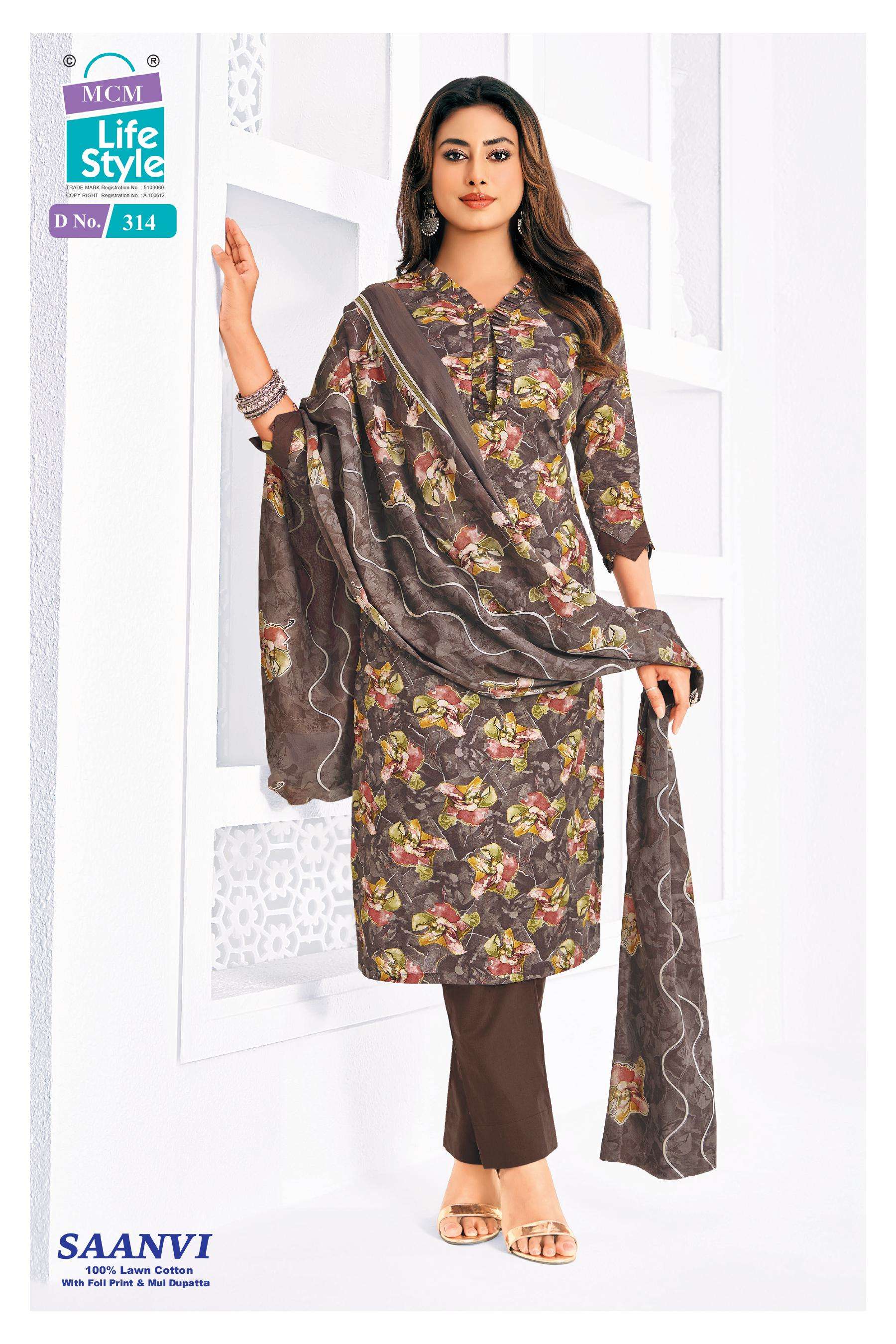 MCM LIFESTYLE SAANVI VOL 3 LAWN COTTON DIGITAL PRINT SALWAR SUIT