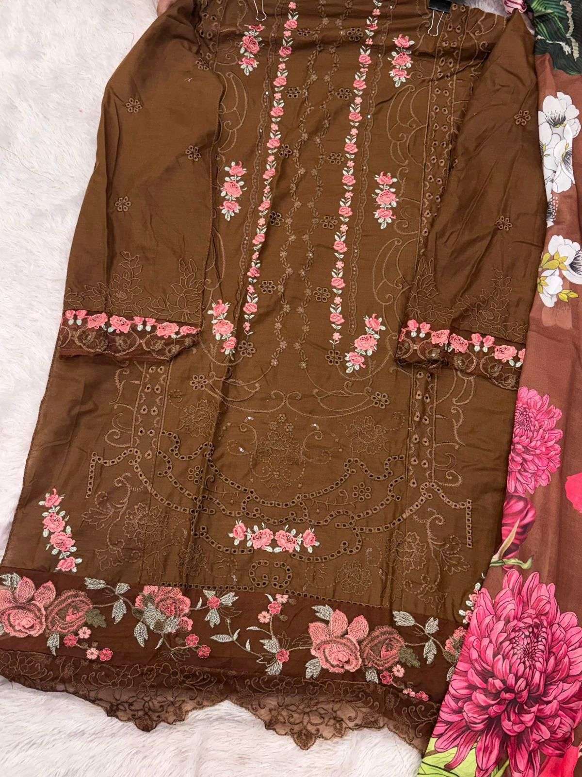 MEHBOOB TEX D NO 1716 COTTON HEAVY EMBROIDERY DESIGNER WORK PAKISTANI SUIT