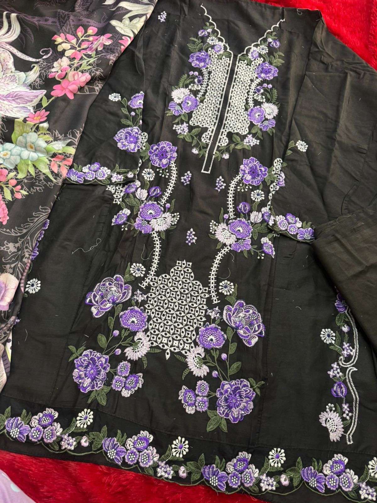 MEHBOOB  TEX D NO 1975 COTTON HEAVY EMBROIDERY WORK SALWAR KAMEEZ 