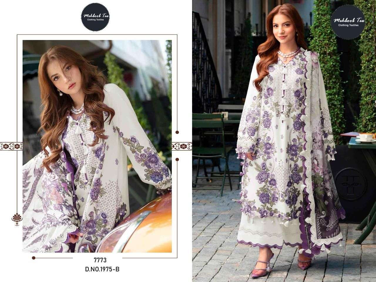 MEHBOOB  TEX D NO 1975 COTTON HEAVY EMBROIDERY WORK SALWAR KAMEEZ 