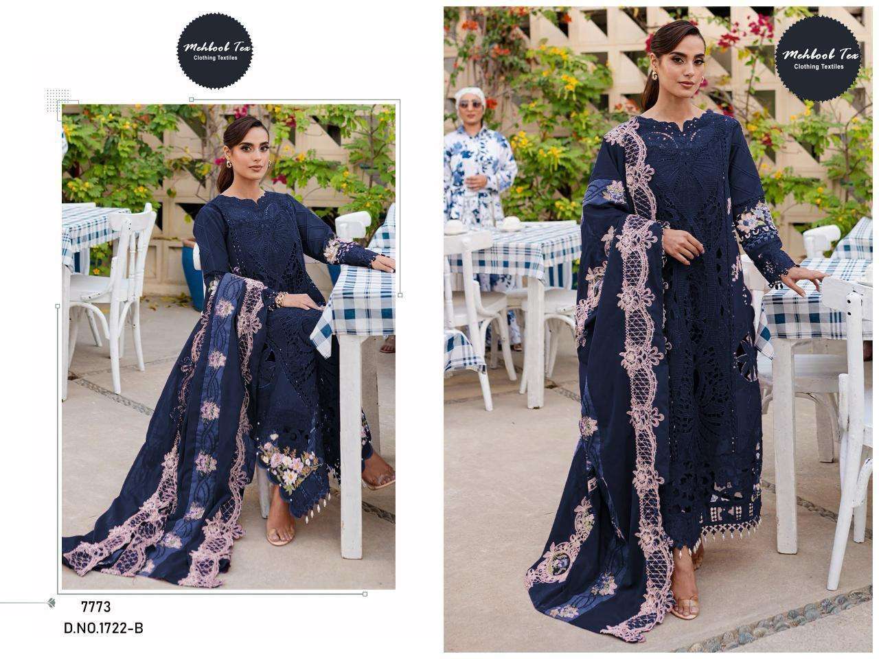 MEHBOOB TEX DESIGN NO - 1722 ABC PURE COTTON HEAVY SELF EMBROIDERED PAKISTANI SUIT