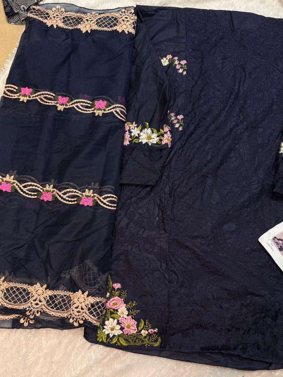 MEHBOOB TEX DESIGN NO - 1722 ABC PURE COTTON HEAVY SELF EMBROIDERED PAKISTANI SUIT