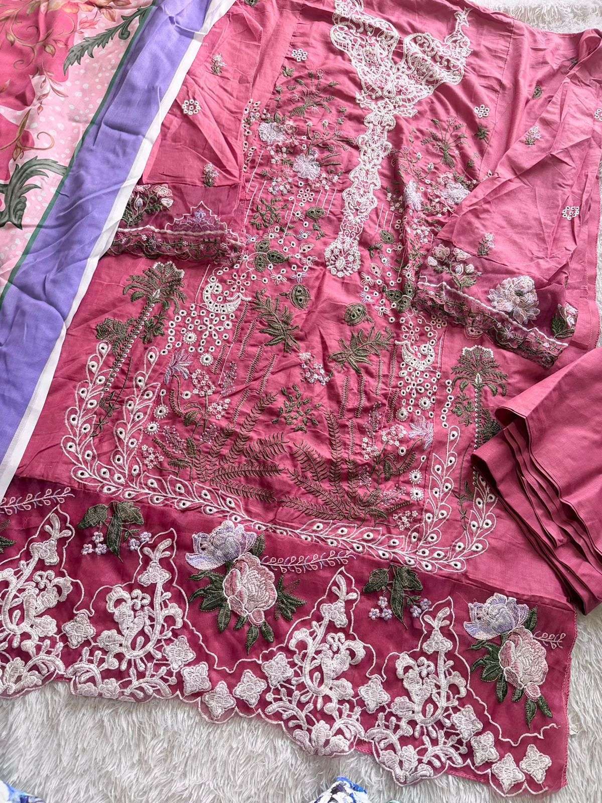 MEHBOOB  TEX OMBRE NX VOL 9 COTTON HEAVY EMBROIDERY WORK SUIT