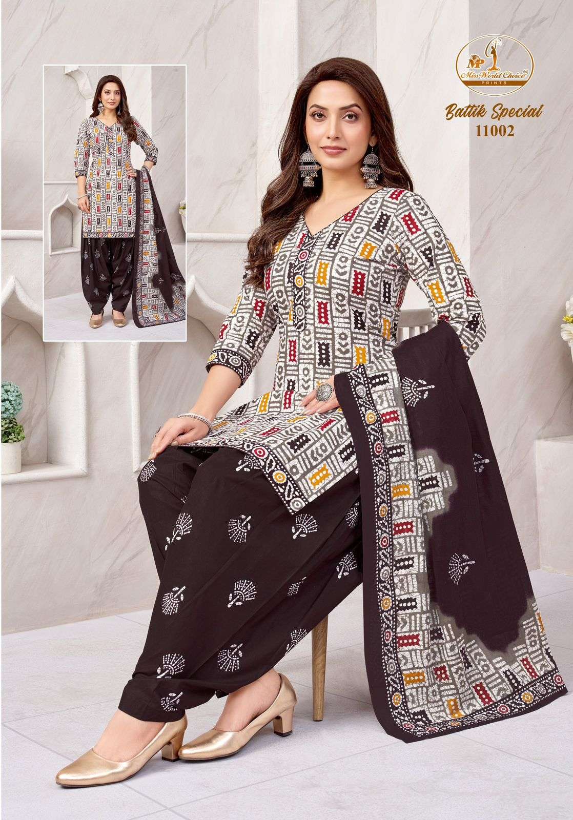 MISS WORLD CHOICE BATIK SPECIAL VOL 11 COTTON PRINTED PATIYALA SALWAR SUIT