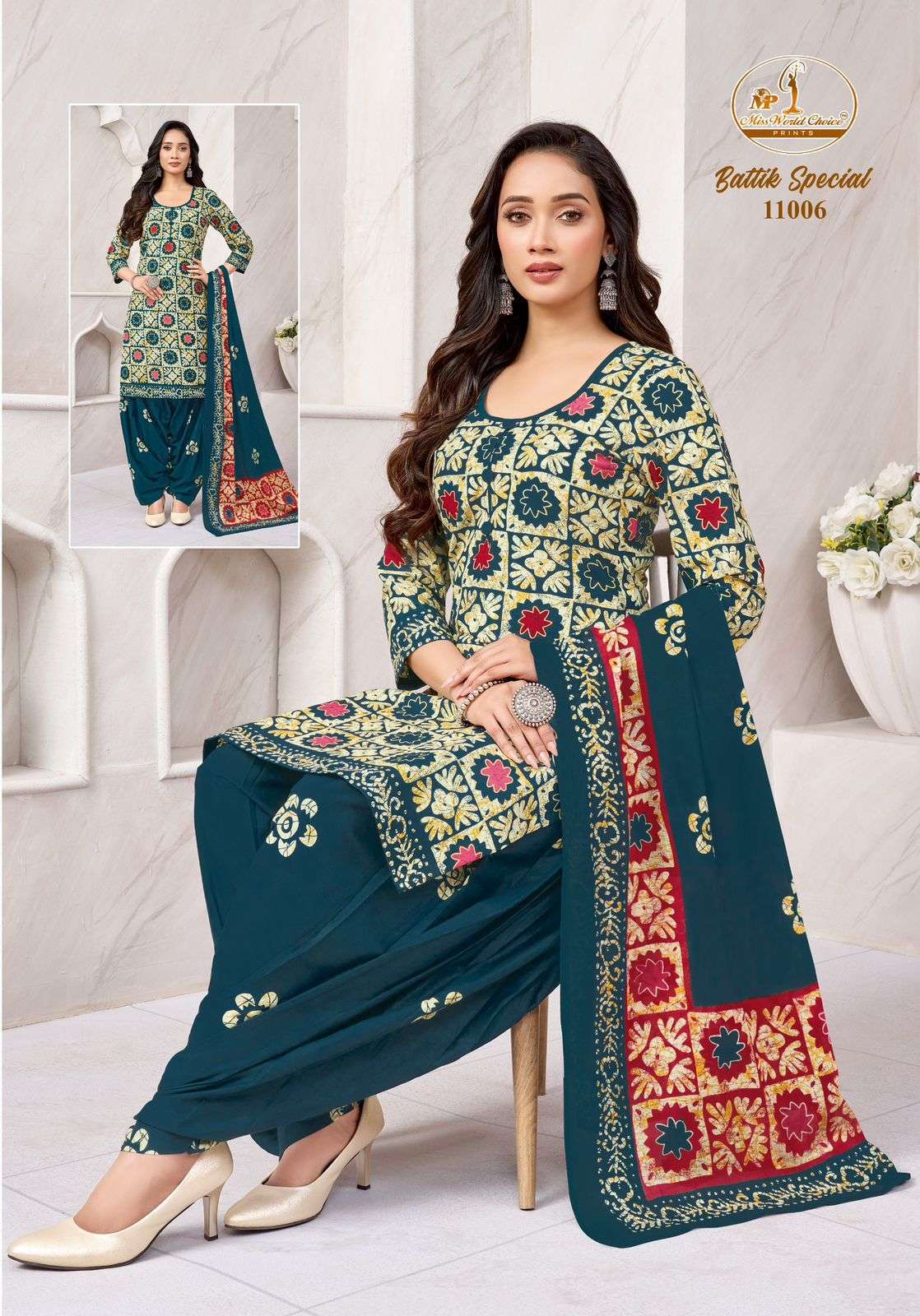 MISS WORLD CHOICE BATIK SPECIAL VOL 11 COTTON PRINTED PATIYALA SALWAR SUIT