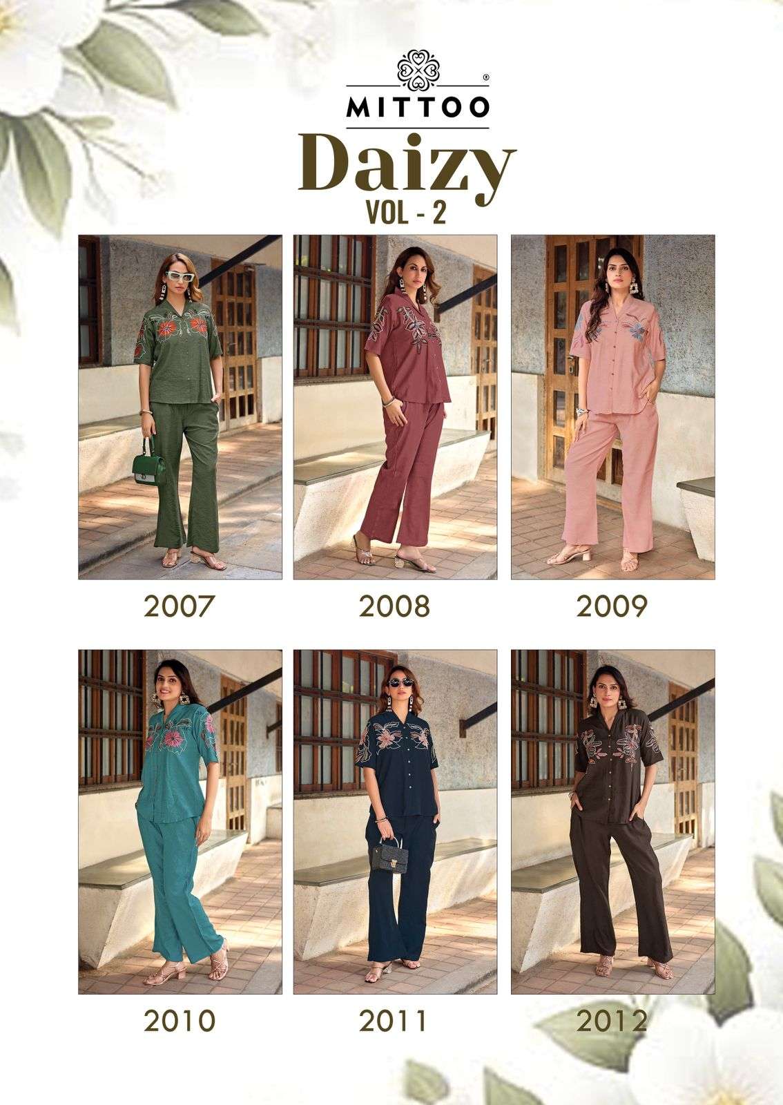 MITTOO DAIZY VOL 2 VISCOSE PREETY LOOK DESIGNER LADIES TOP WITH BOTTOM PAIR 