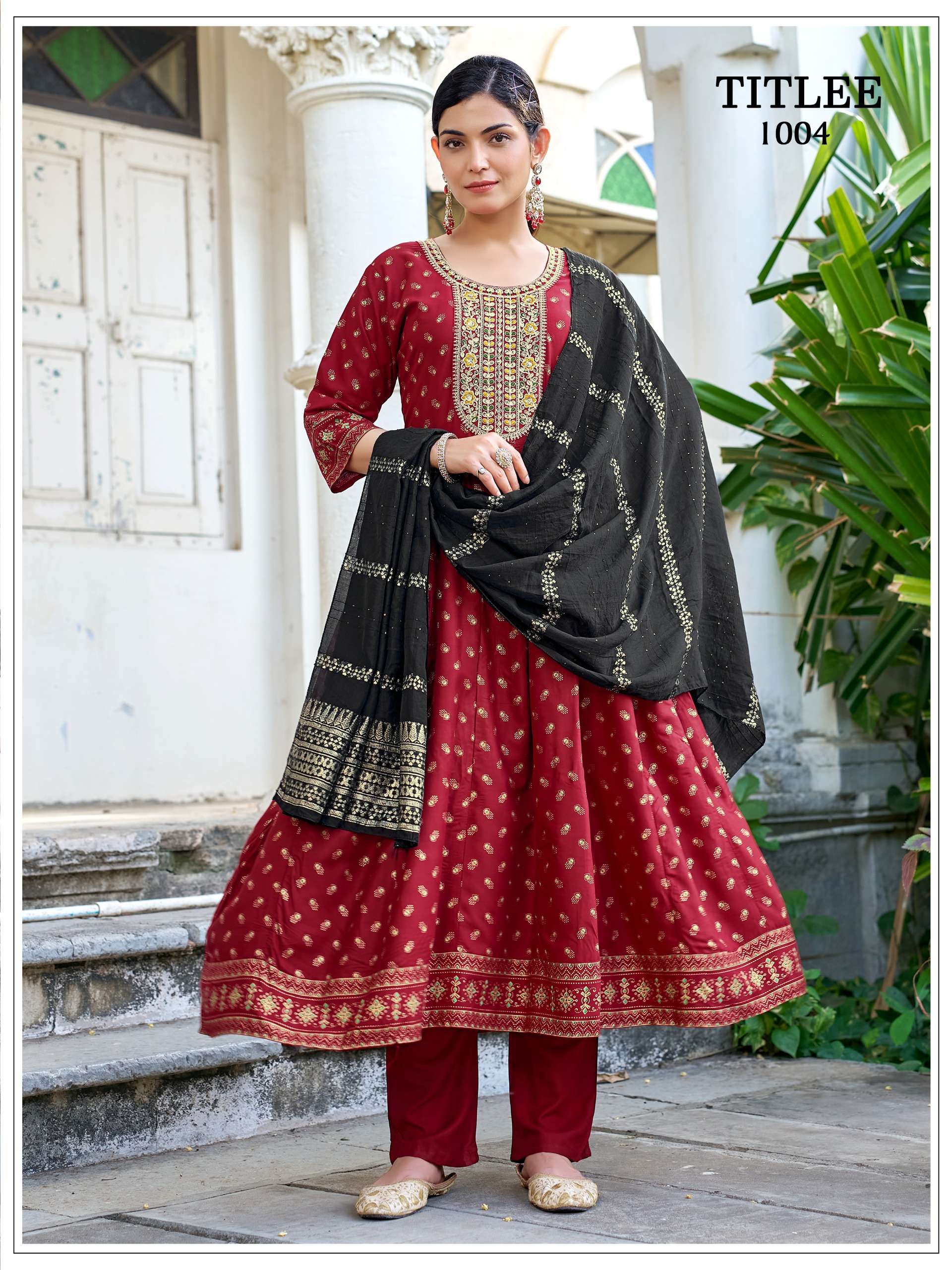 MUKESH TITLEE RAYON WITH HEAVY SEQUENCE EMBROIDERY DESIGNER WORK LADIES 3PCS SET COLLECTION 