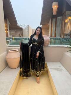 ND 5059 SILK DESIGNER PARTY WEAR ANARKALI GOWN STYLE DRESS