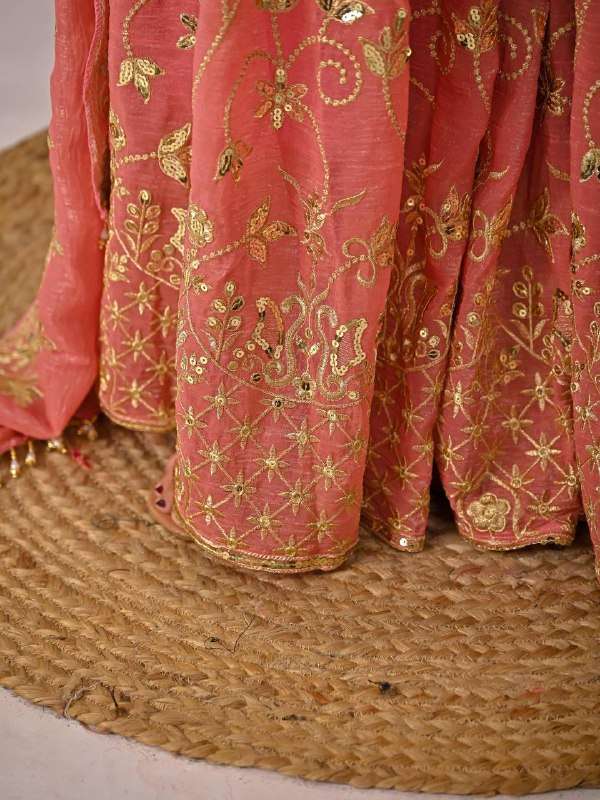 ND 5060 SILK DESIGNER PARTY WEAR LADIES SHARARA SUIT