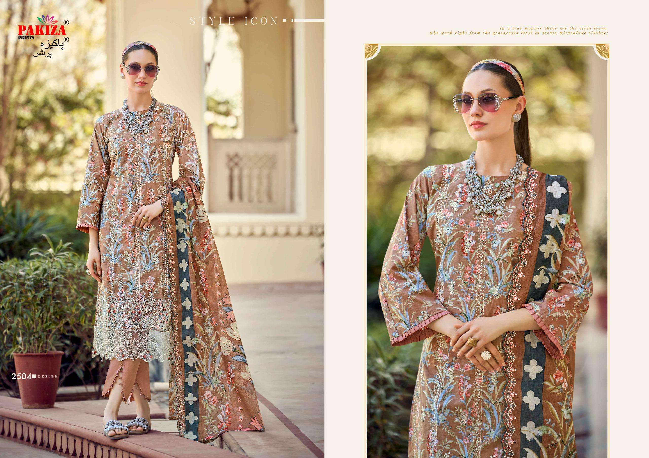 PAKIZA PRINTS HAYA VOL 25 LAWN COTTON DIGITAL PRINT WITH FANCY EMBROIDERY WORK SUIT