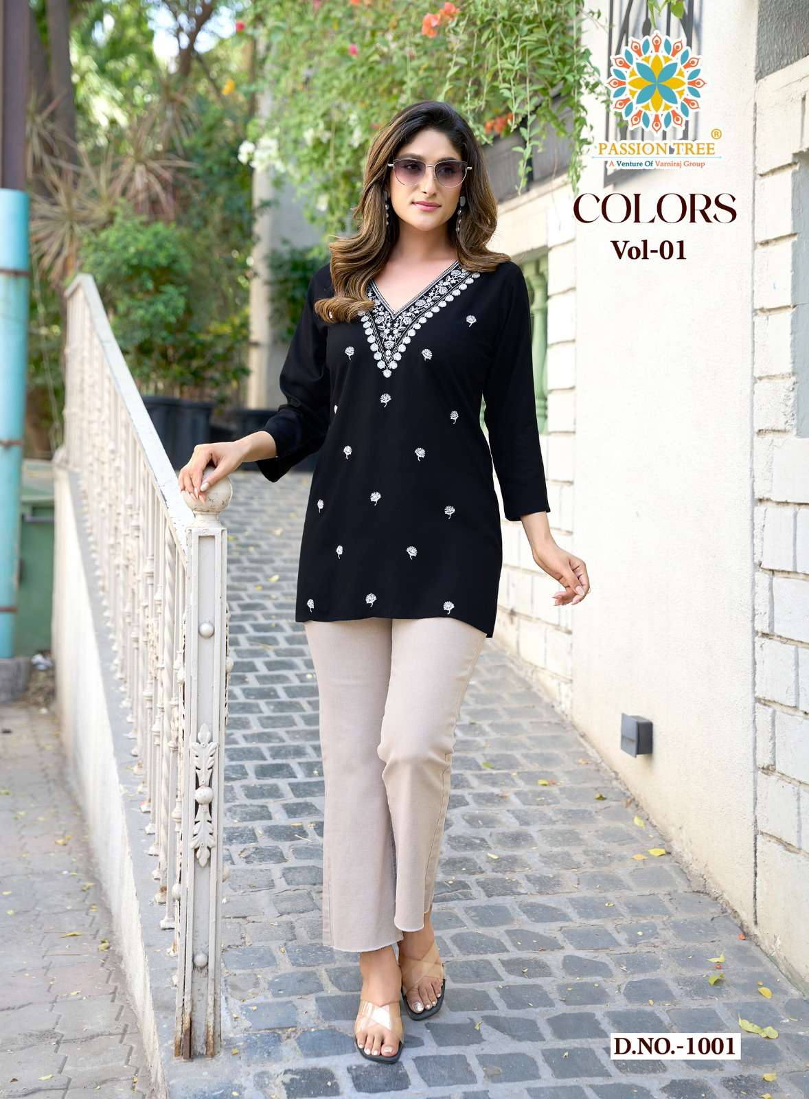 PASSION TREE COLORS VOL 1 RAYON FANCY LUCKNOWI WORKS LADIES TOP