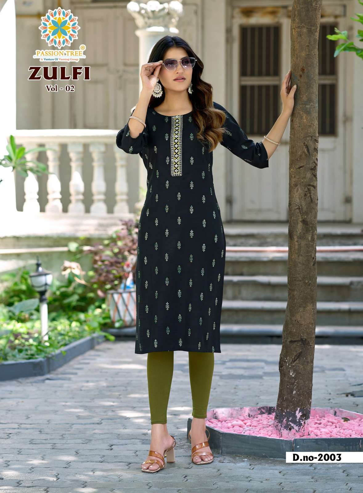 PASSION TREE ZULFI VOL 2 FANCY WEAR LADIES STRAIGHT KURTI