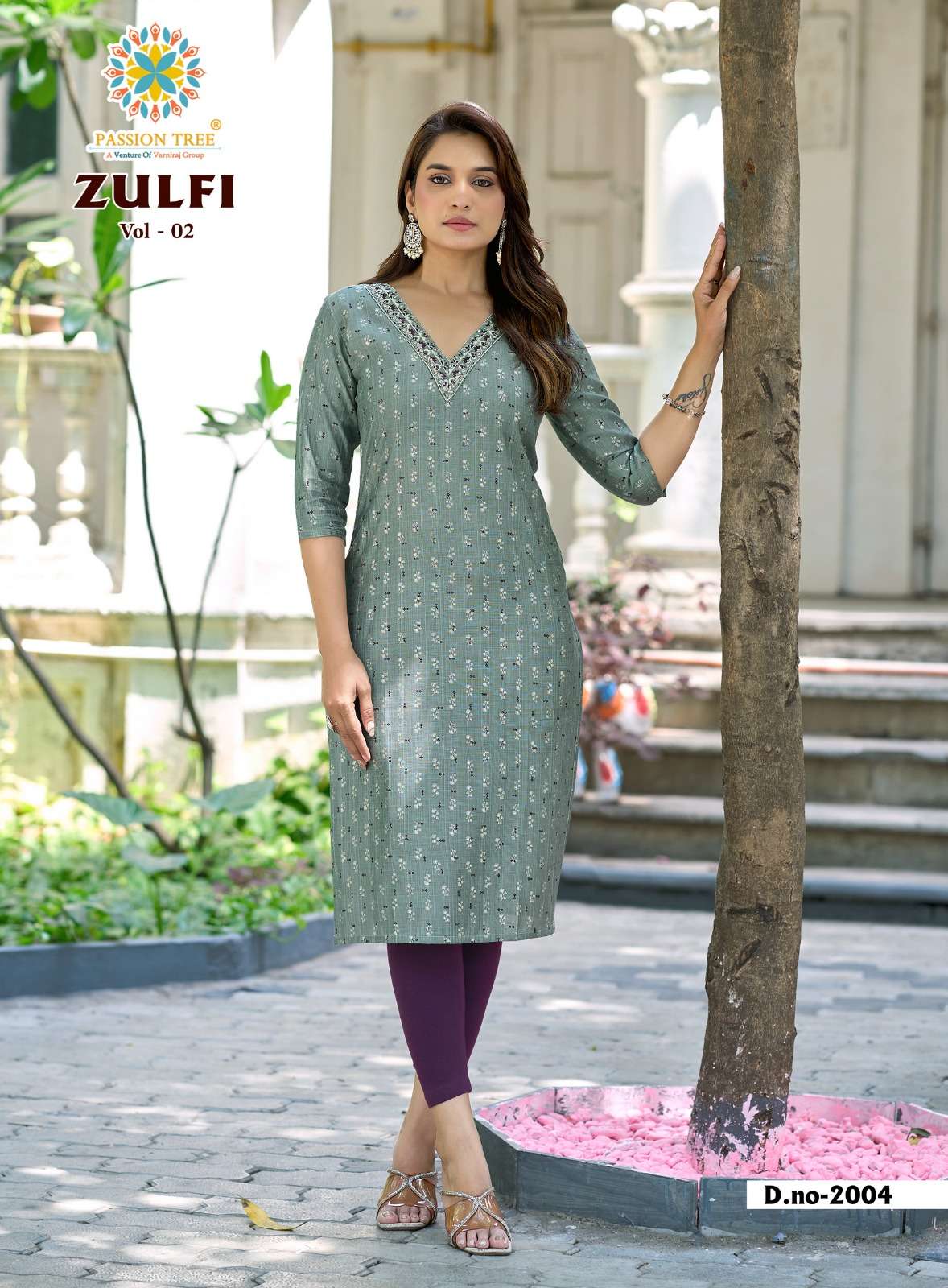 PASSION TREE ZULFI VOL 2 FANCY WEAR LADIES STRAIGHT KURTI