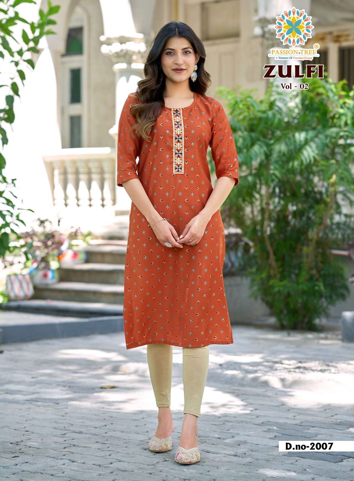 PASSION TREE ZULFI VOL 2 FANCY WEAR LADIES STRAIGHT KURTI