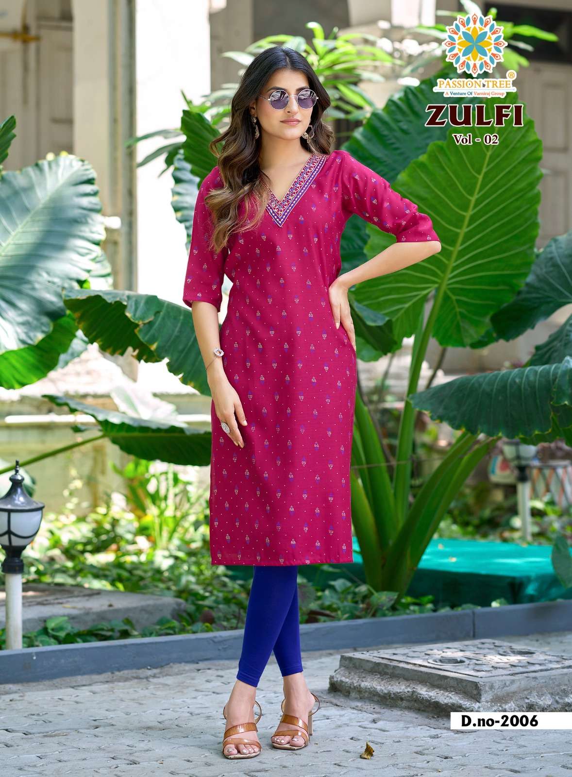 PASSION TREE ZULFI VOL 2 FANCY WEAR LADIES STRAIGHT KURTI