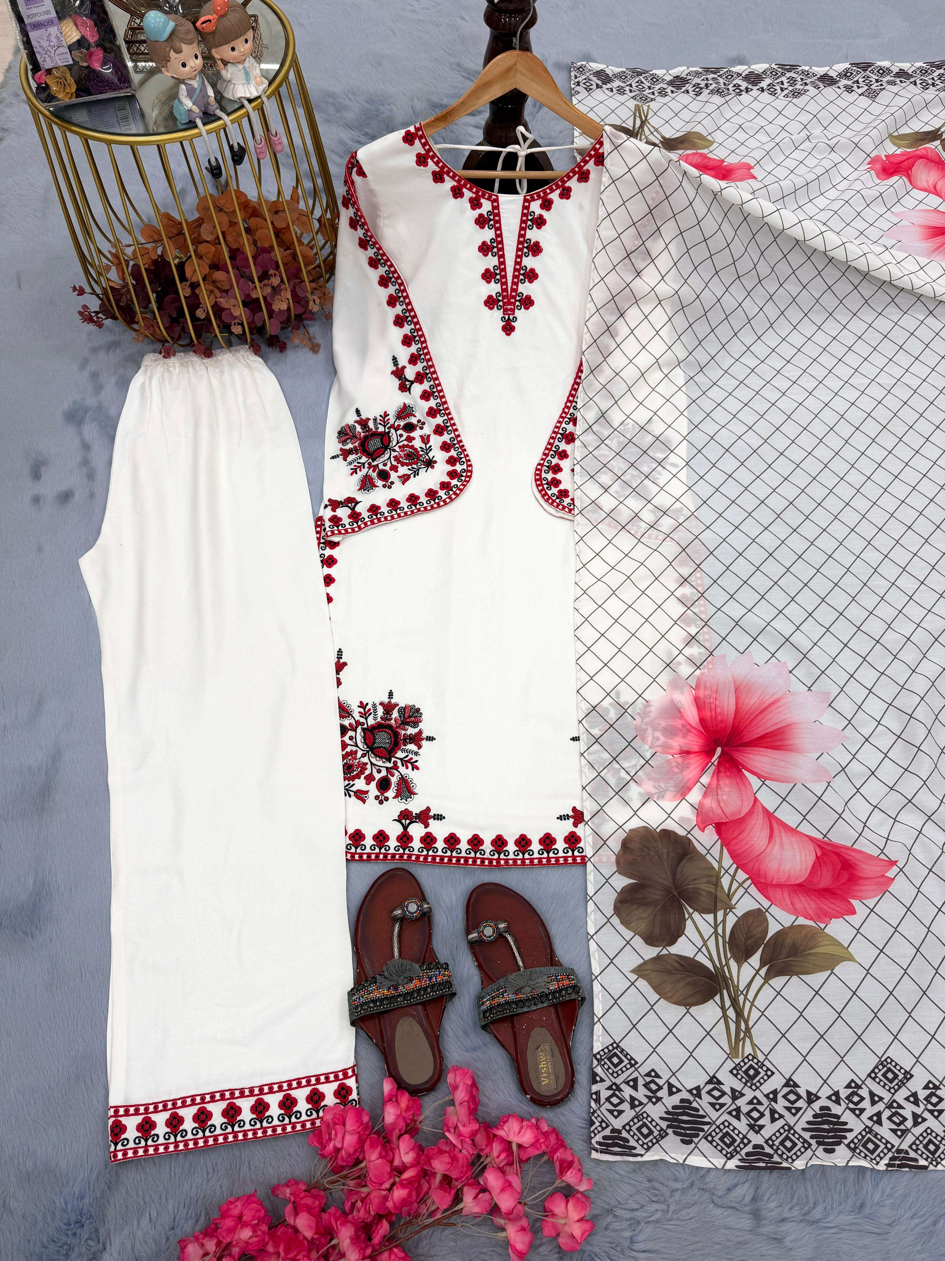 PD 1150 RAYON FANCY SEQUENCE EMBROIDERY WORK READY MADE LADIES SUIT