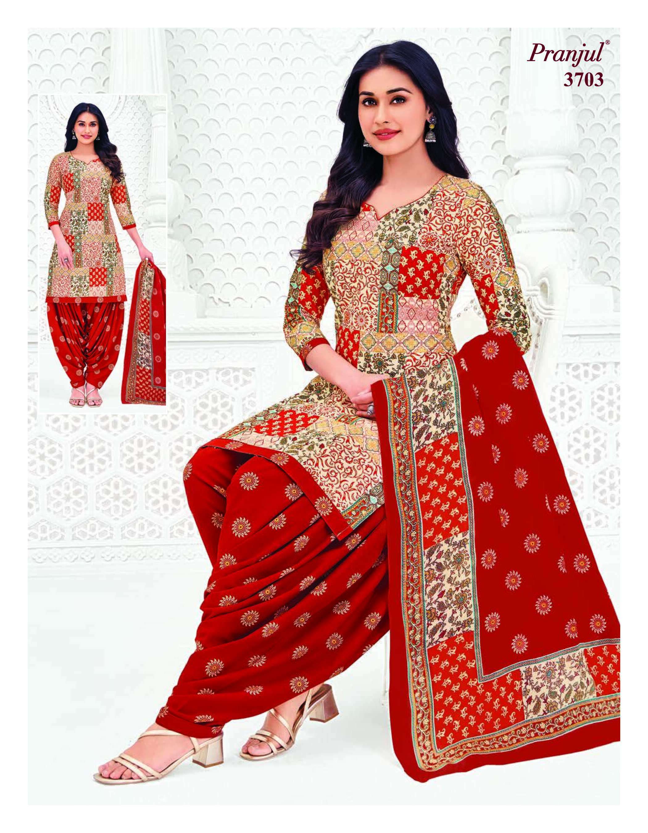 PRANJUL FASHION PRIYANSHI VOL 37 COTTON PRINTED PATIYALA DRESS