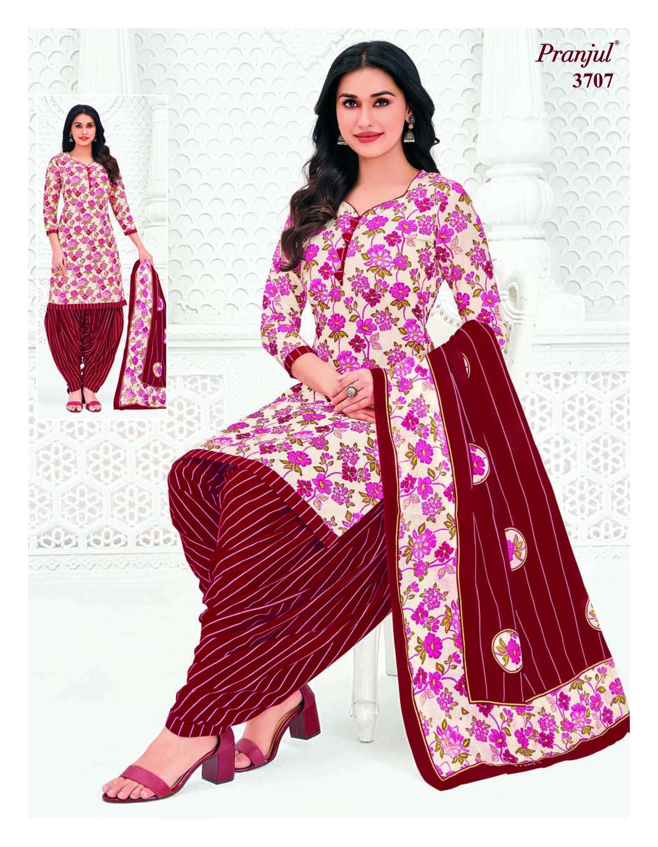 PRANJUL FASHION PRIYANSHI VOL 37 COTTON PRINTED PATIYALA DRESS