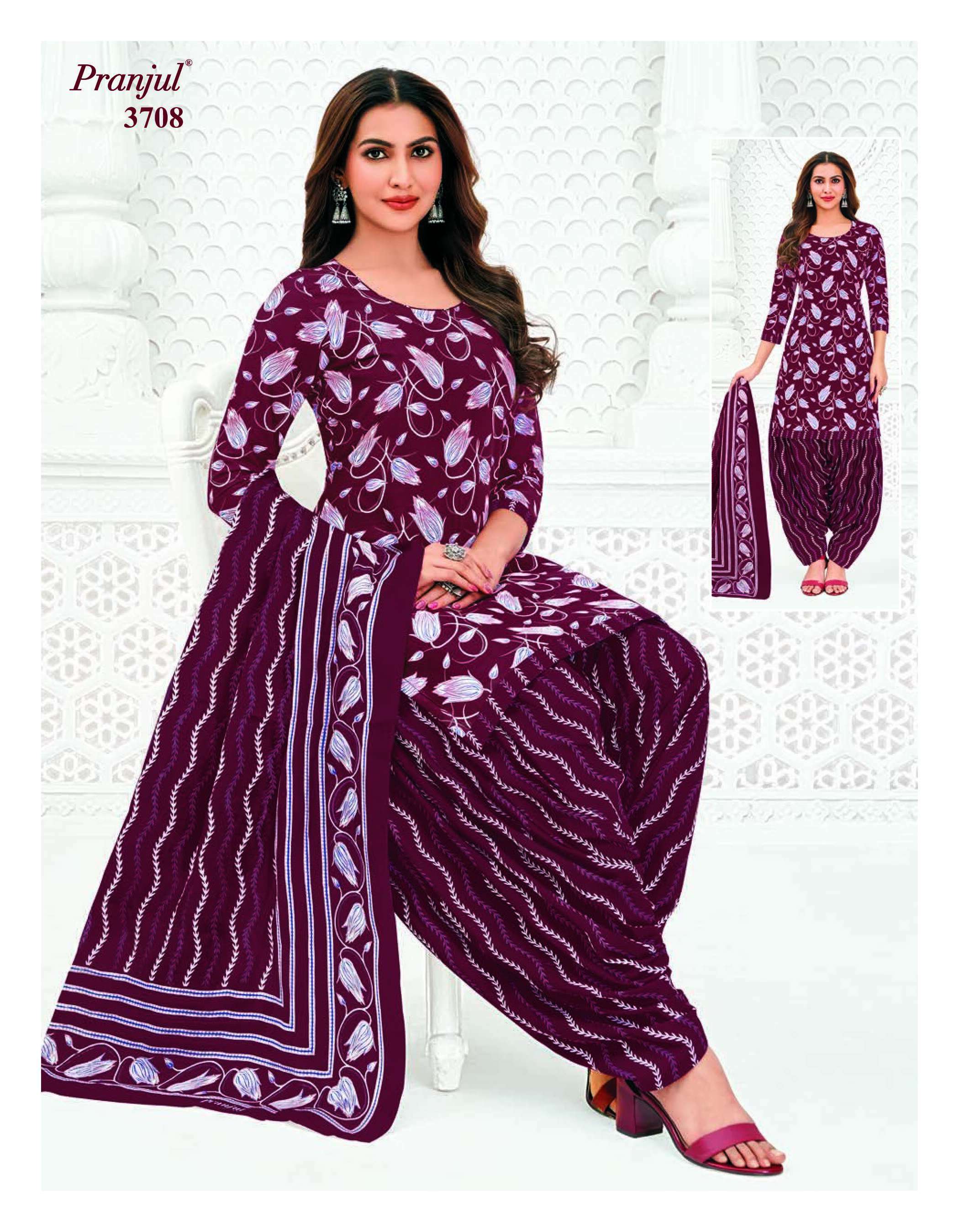 PRANJUL FASHION PRIYANSHI VOL 37 COTTON PRINTED PATIYALA DRESS