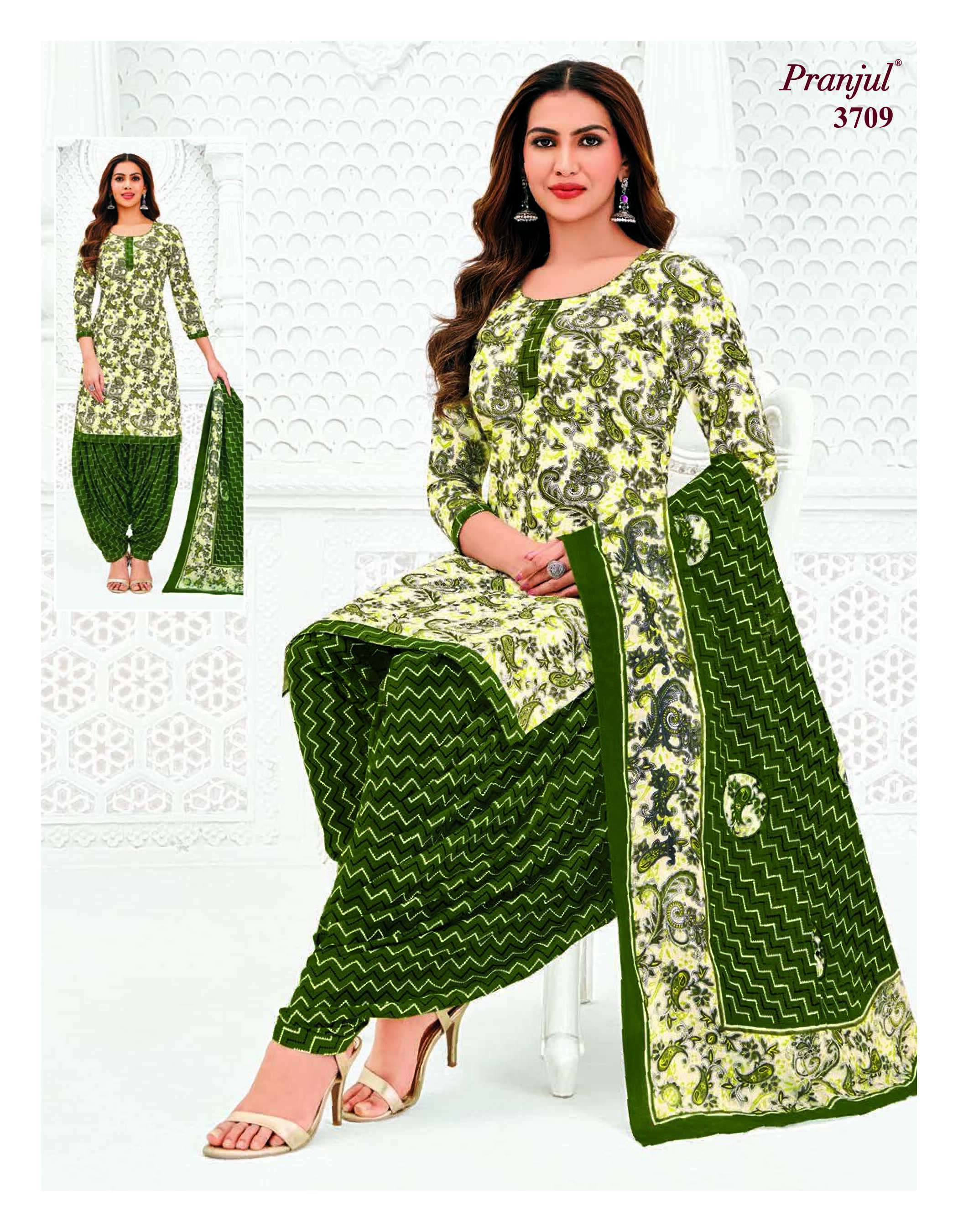 PRANJUL FASHION PRIYANSHI VOL 37 COTTON PRINTED PATIYALA DRESS