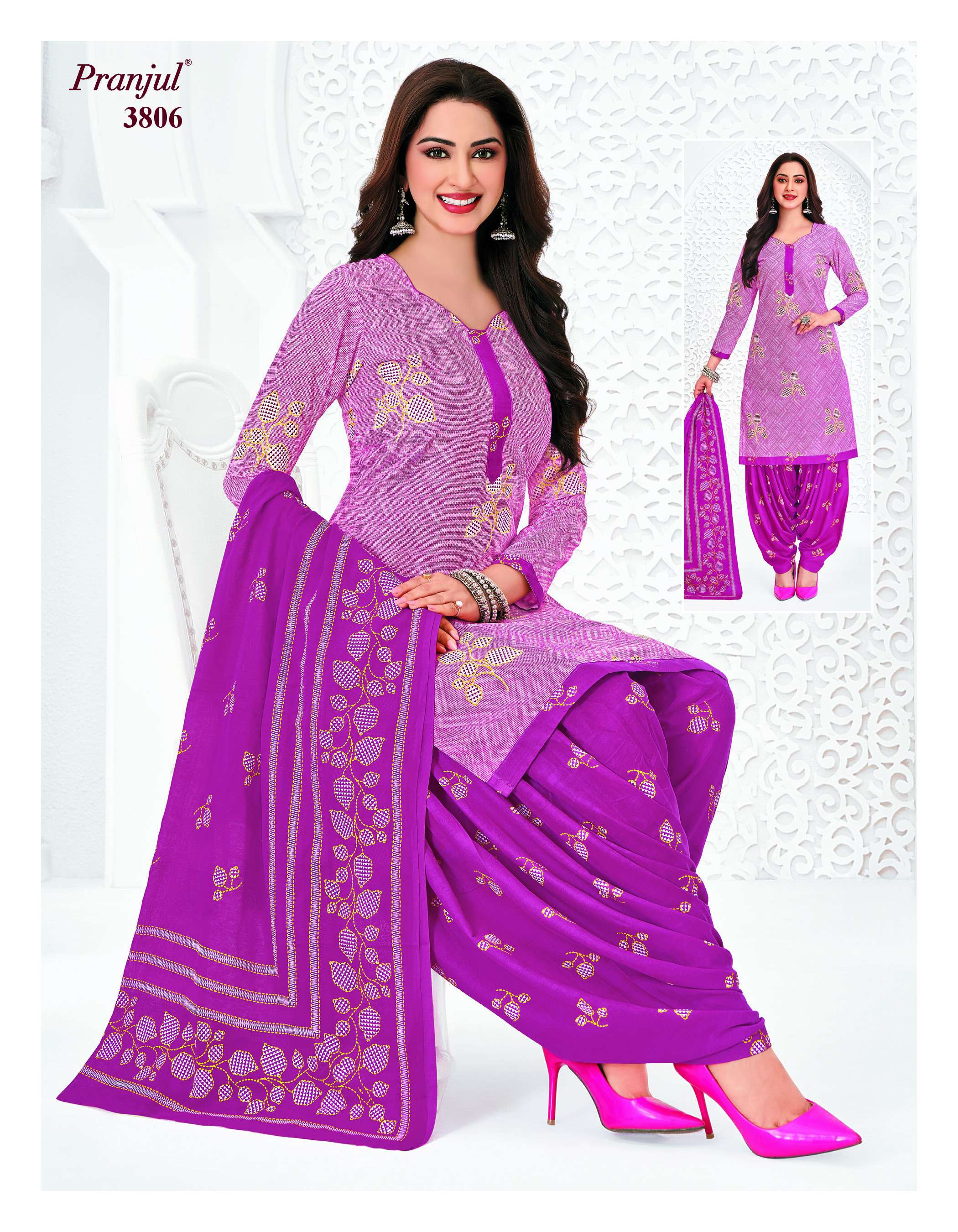 PRANJUL FASHION PRIYANSHI VOL 38 COTTON PRINT PATIALA DRESS