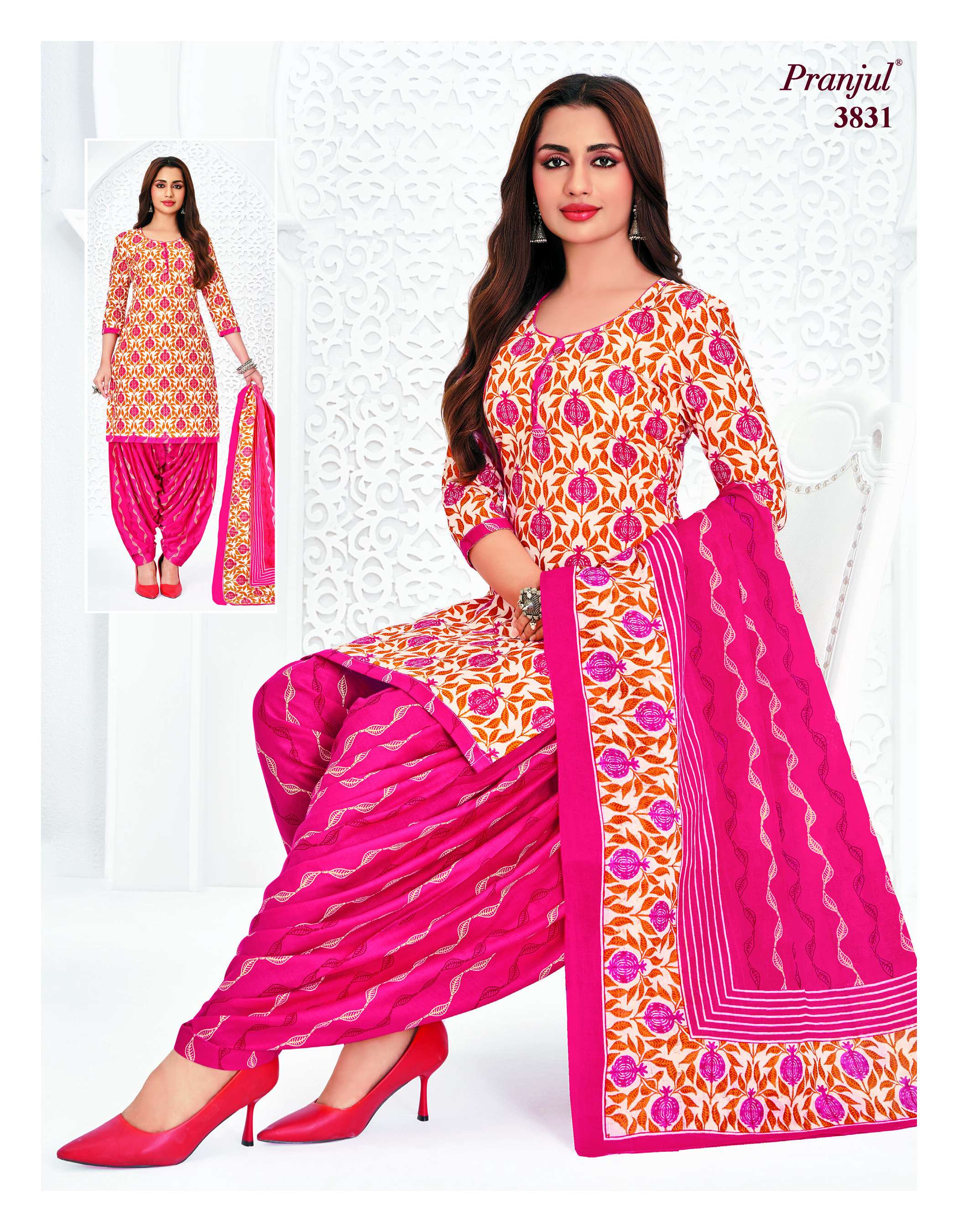 PRANJUL FASHION PRIYANSHI VOL 38 COTTON PRINT PATIALA DRESS